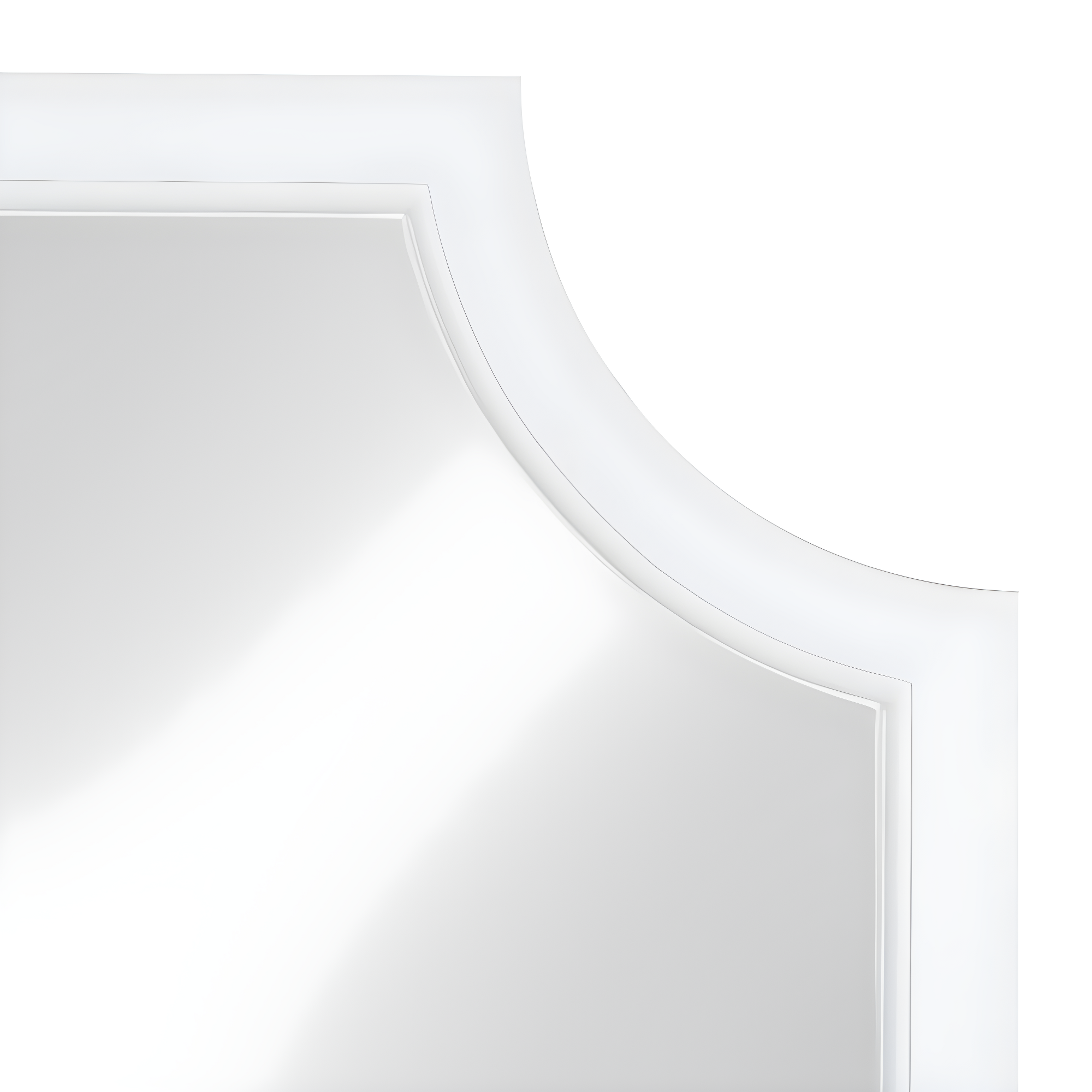 24" x 36" Hogan Framed Scallop Wall Mirror White - Kate and Laurel