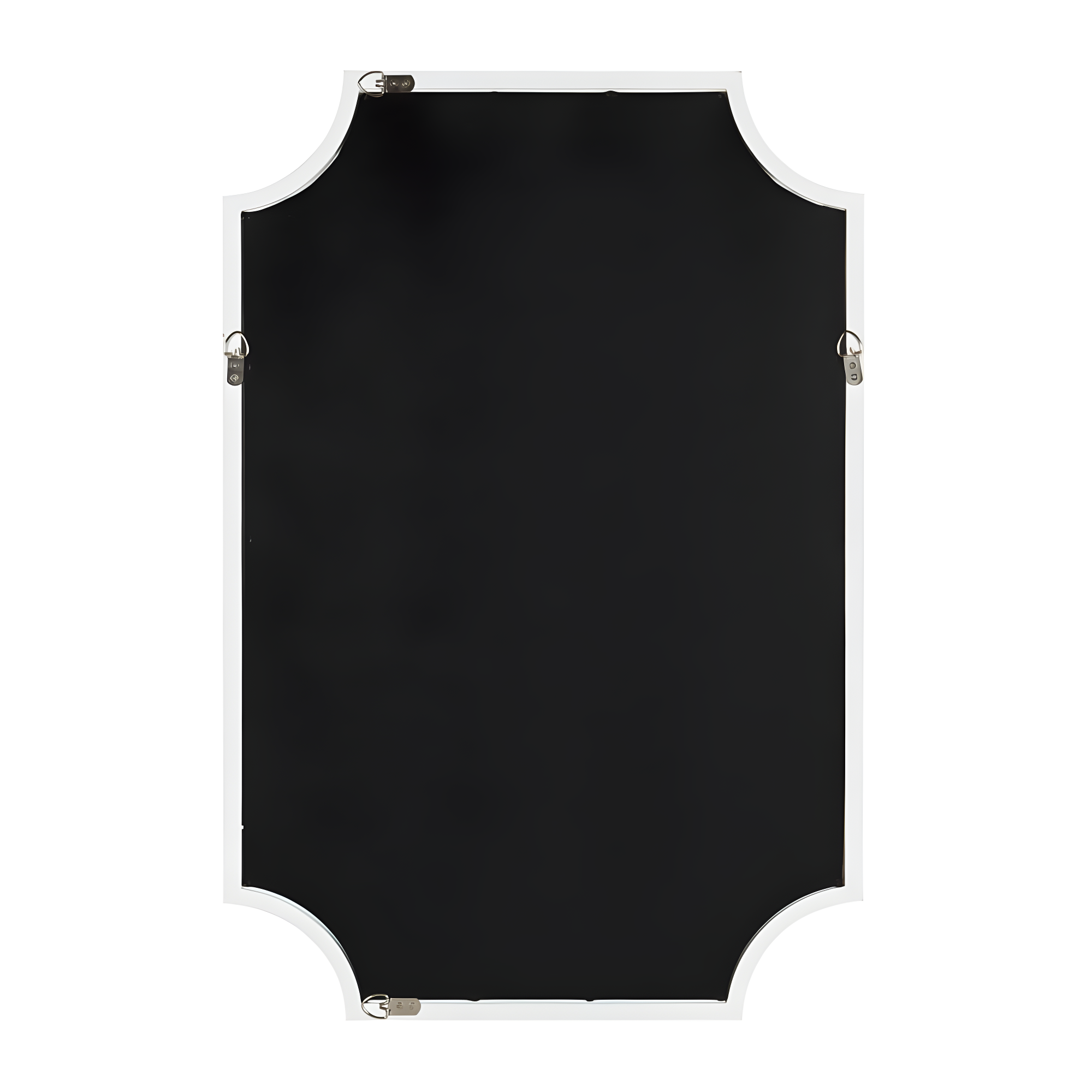 24" x 36" Hogan Framed Scallop Wall Mirror White - Kate and Laurel