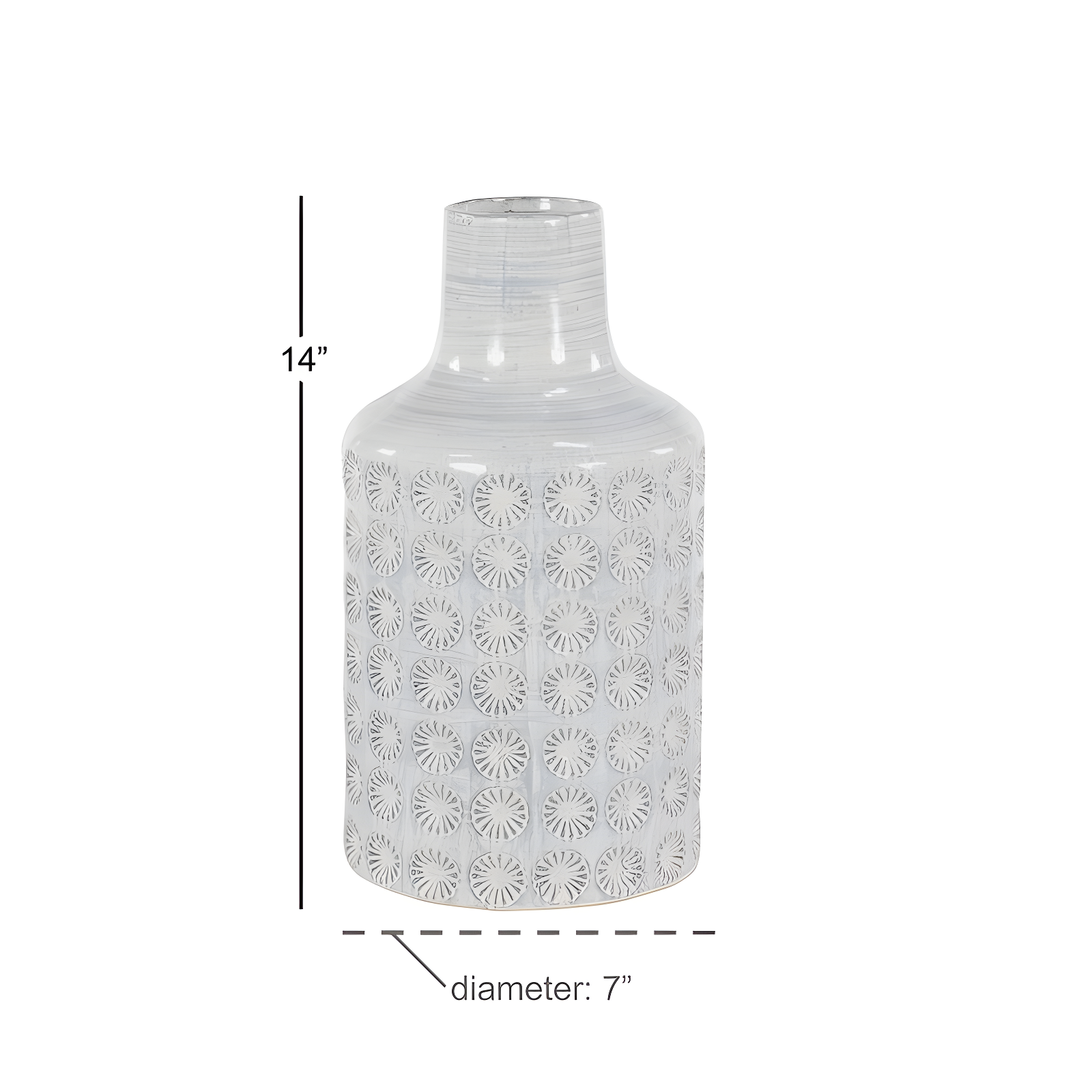 CosmoLiving by Cosmopolitan Porcelain Ceramic Floral Decorative Vase