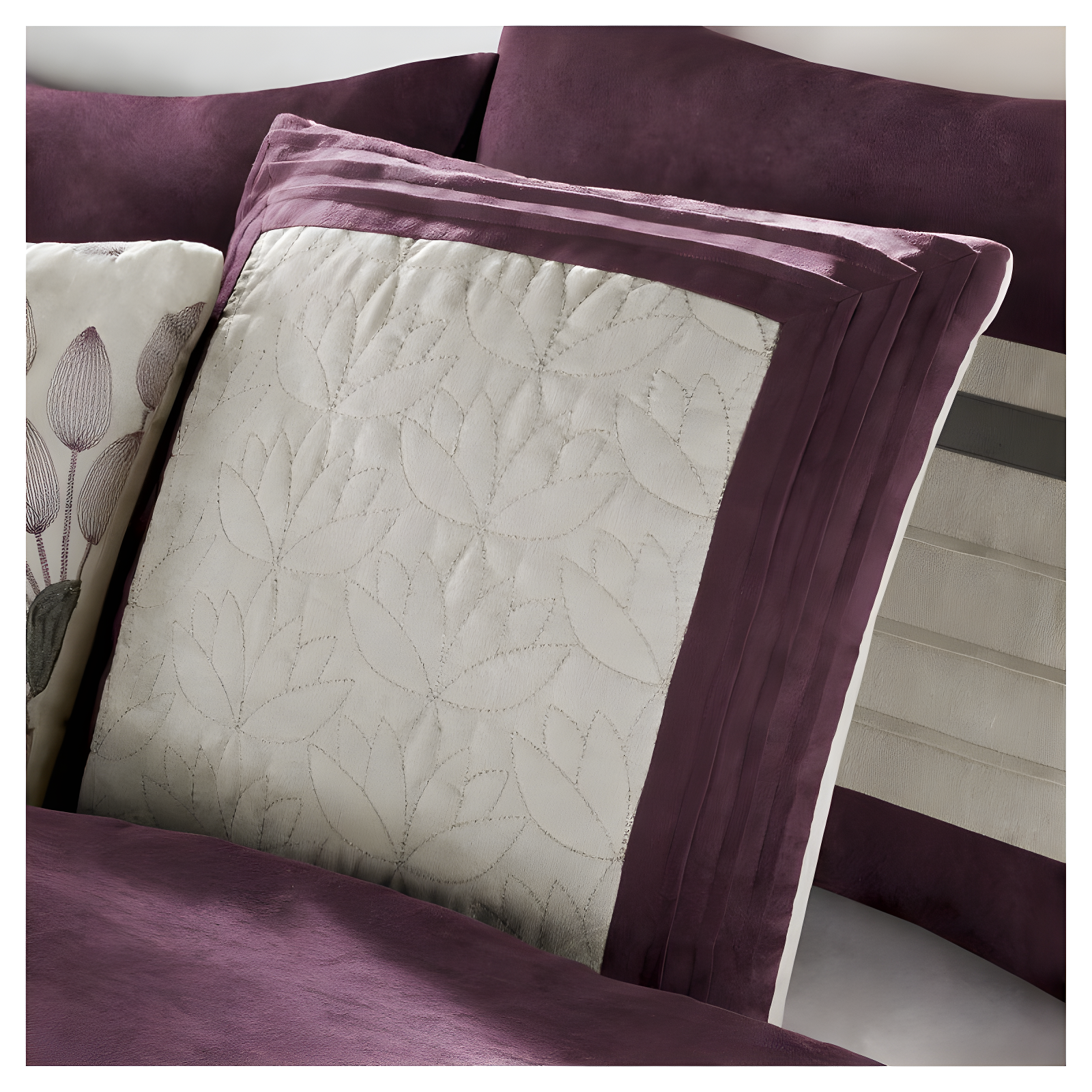 Palmer 7 PC Pieced Faux Suede Comforter Set