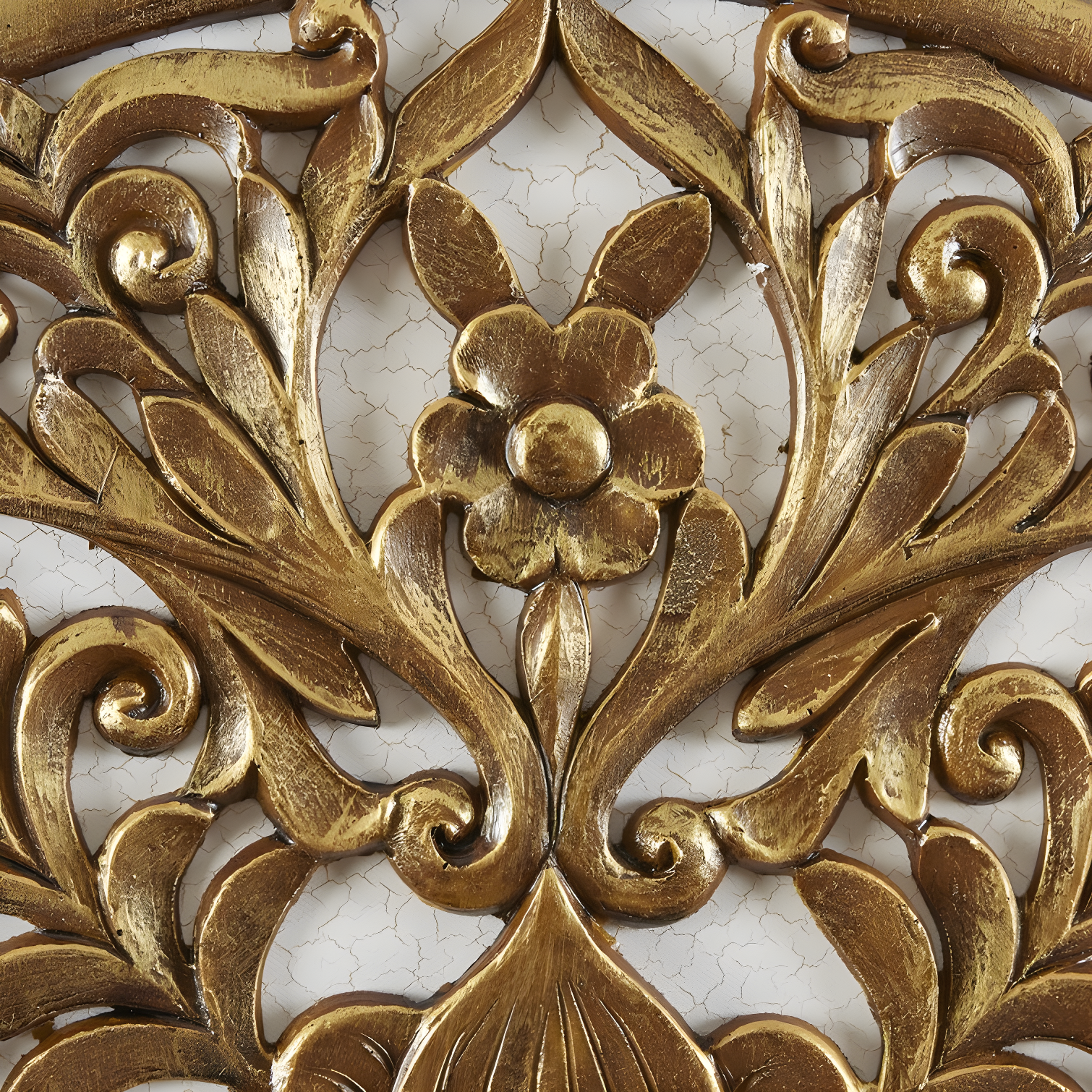Gold Medallion Triptych 3-piece Dimensional Resin Canvas Wall Art Set