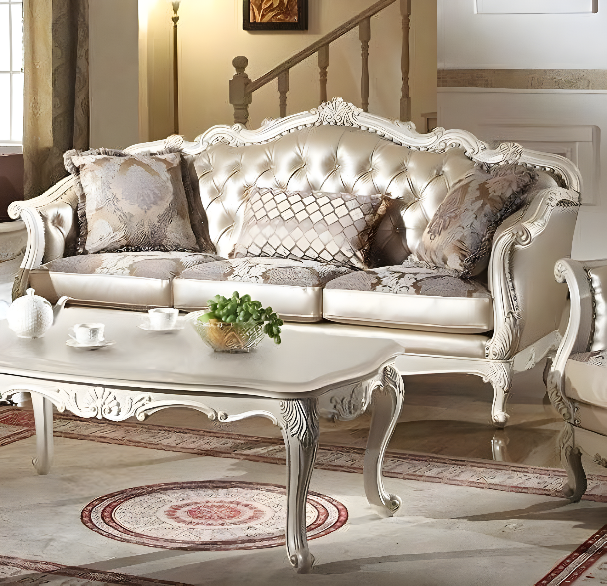 Andrew Home Studio Stella II 84'' Faux Leather Sofa