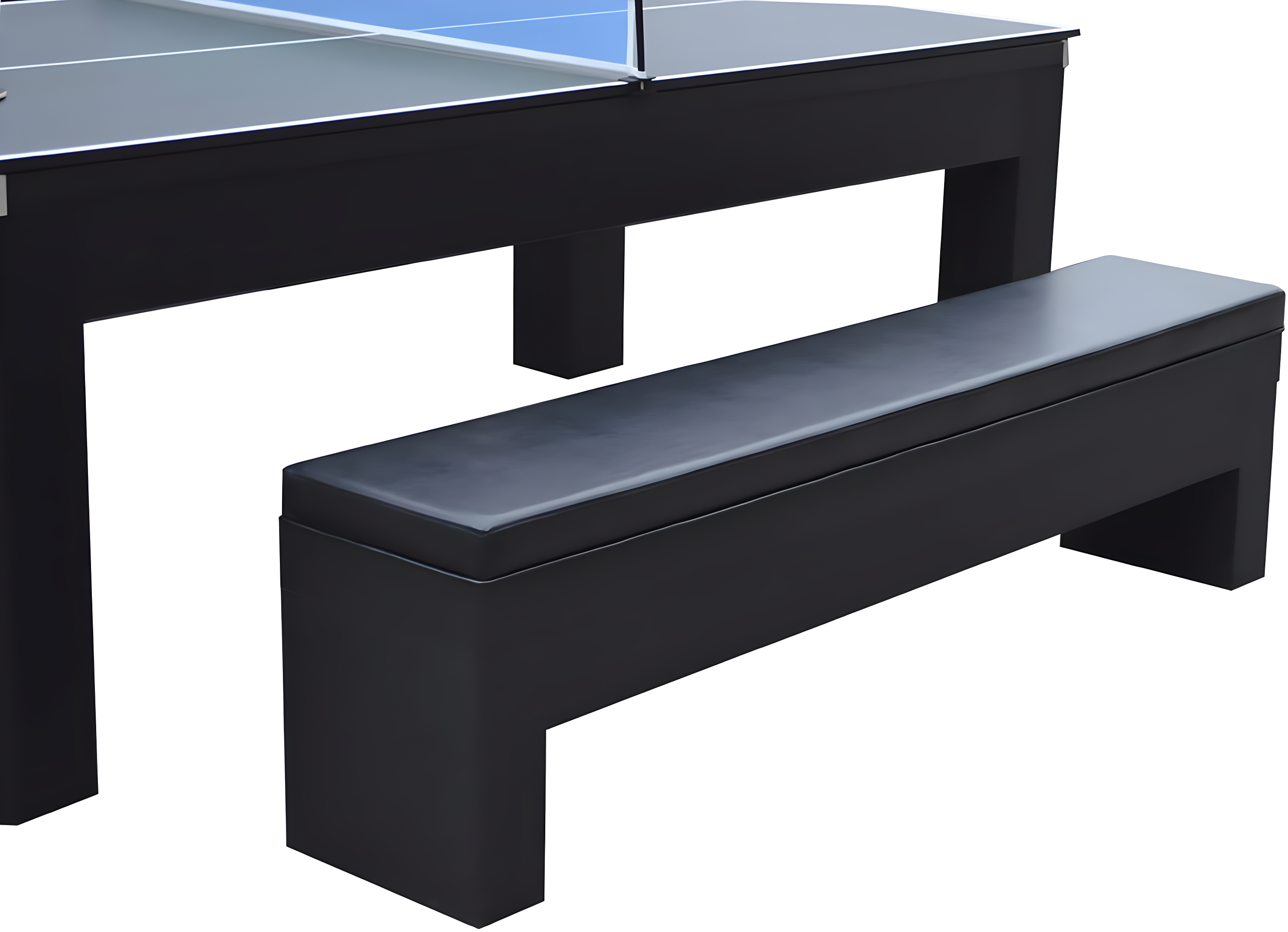 Hathaway Newport Stylish 7 Ft Multi Game Pool Table Combo with Dining Top and Ping Pong – Includes Benches for Home Storage and Accessories