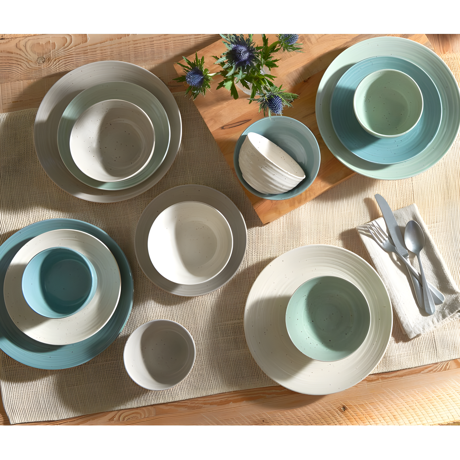 Siterra Artist's Blend Stoneware 16 Pc Dinnerware Set