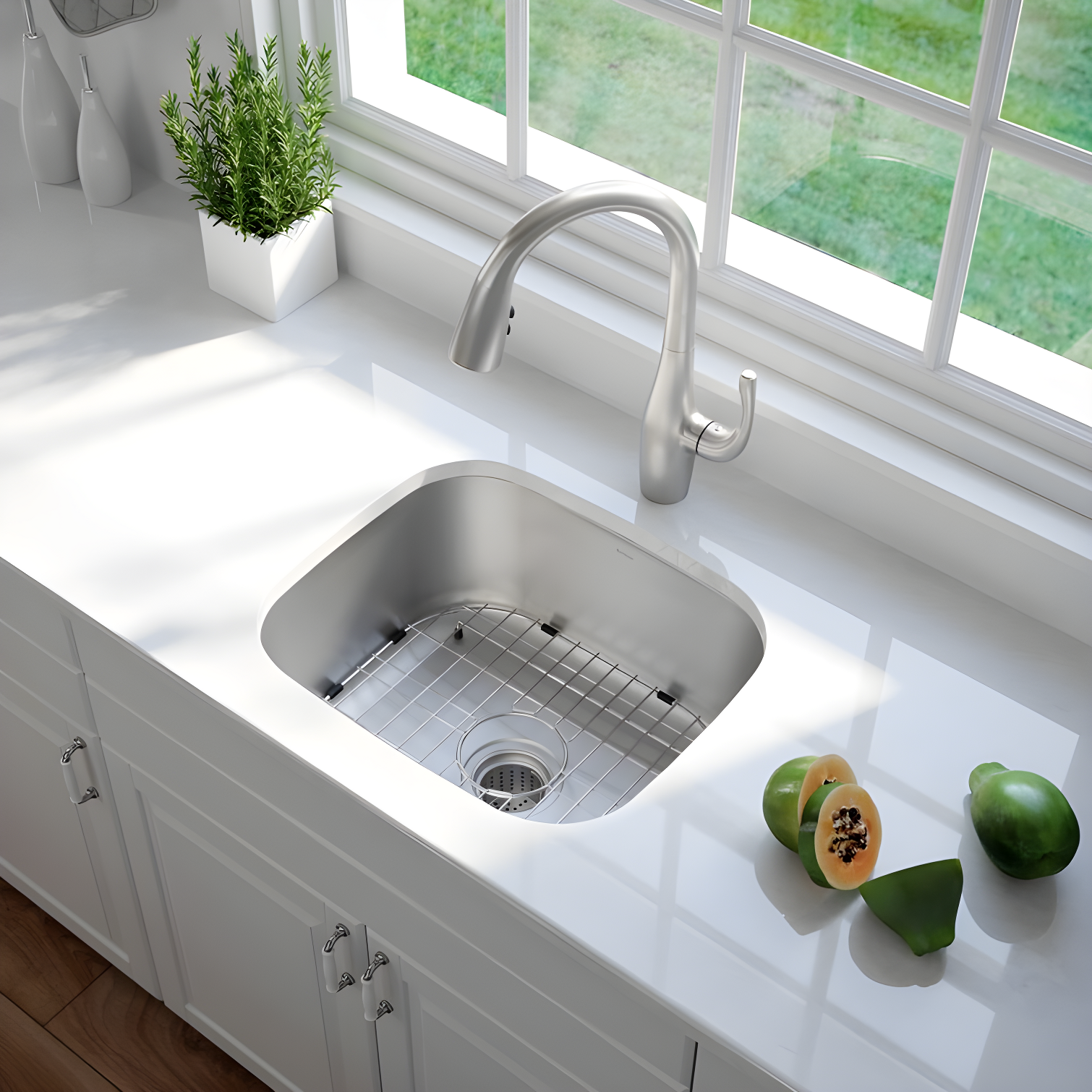 KRAUS Premier Undermount Single Bowl 18-Gauge Stainless Steel Kitchen Sink