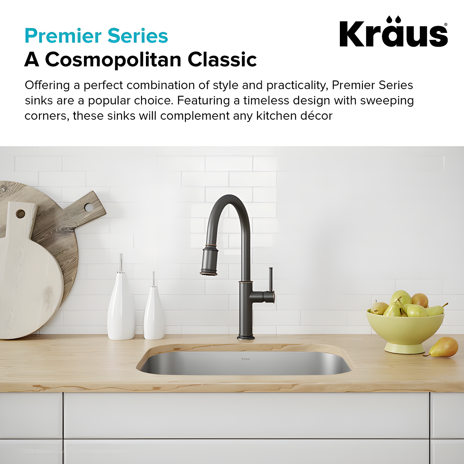 KRAUS Premier Undermount Single Bowl 18-Gauge Stainless Steel Kitchen Sink