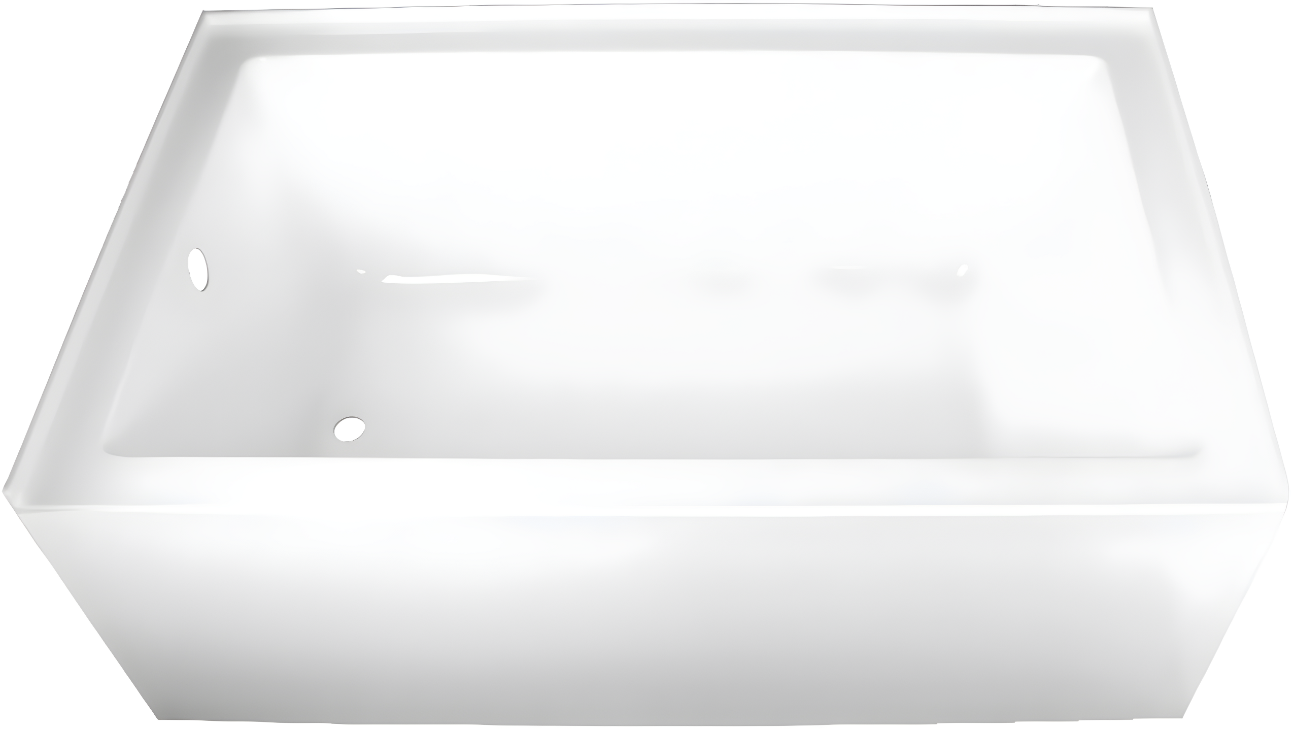 Kingston Brass Aqua Eden 60-Inch Acrylic Rectangular 3-Wall Alcove Tub