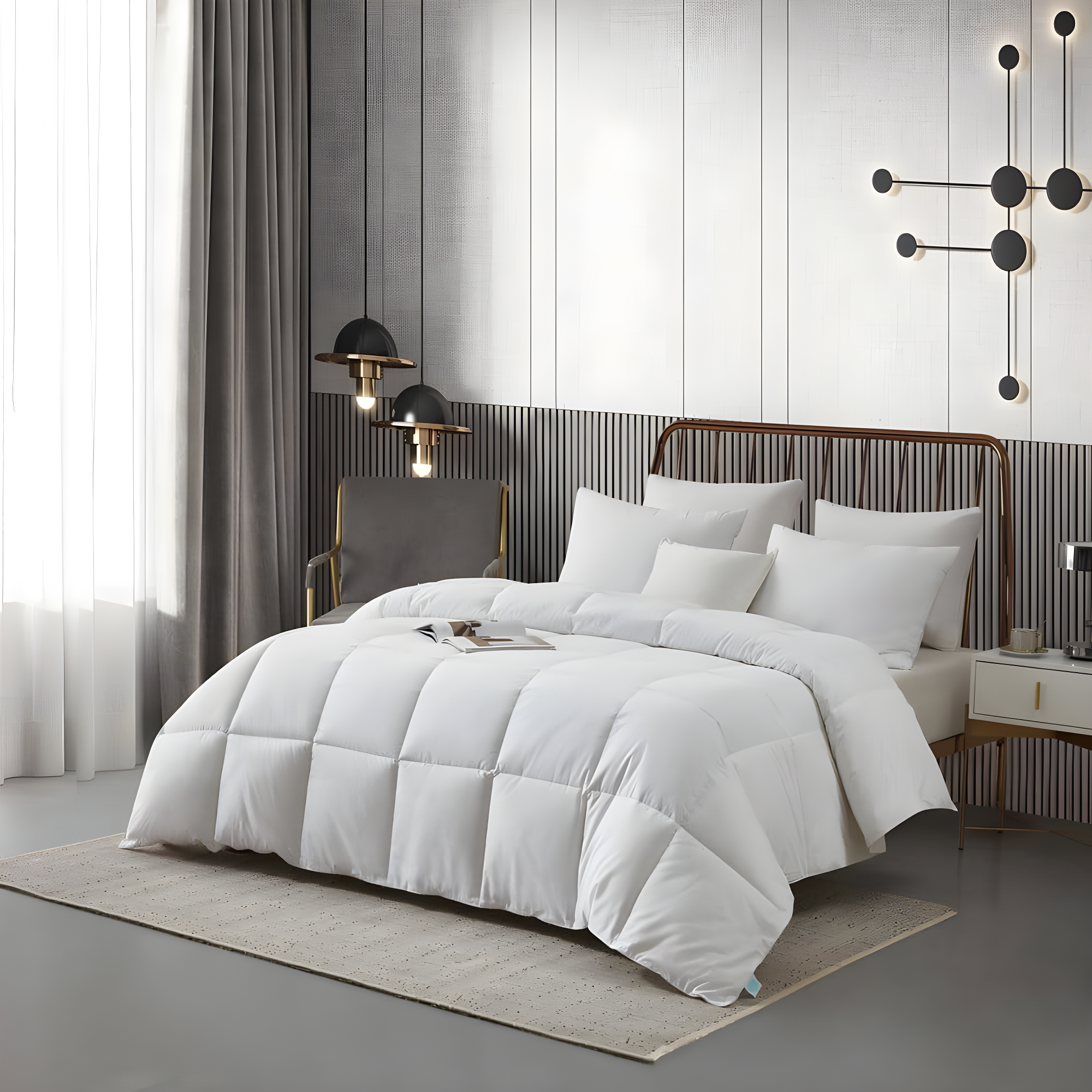 Martha Stewart Martha Stewart Tencel/Cotton Blend Tencel/Polyester-Filled Comforter - All Season