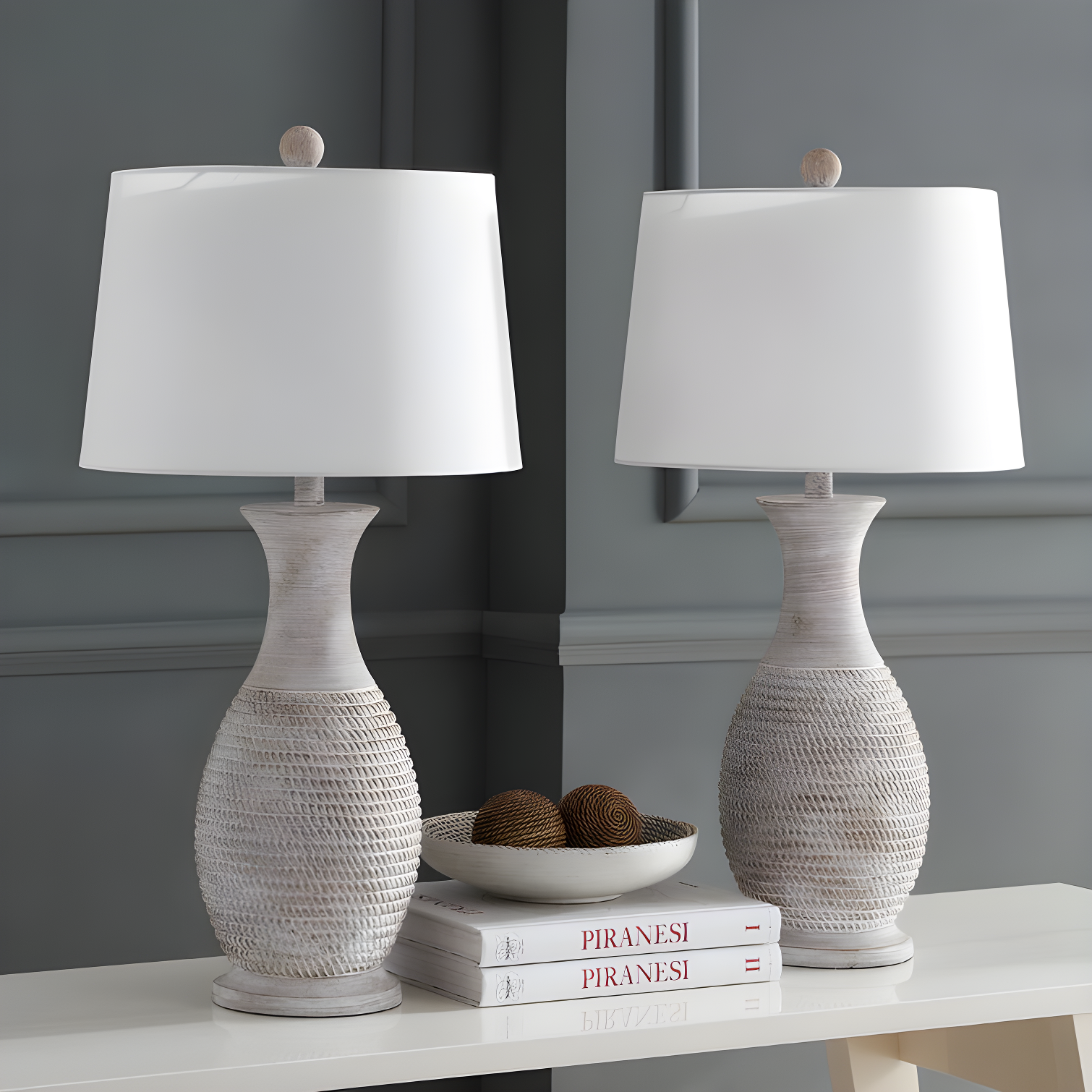 Ophelia & Co. Plath Resin Table Lamp (Set of 2)