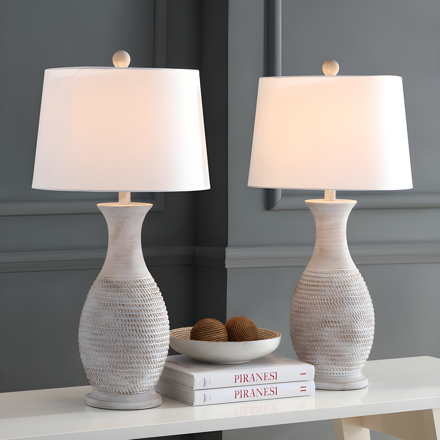 Ophelia & Co. Plath Resin Table Lamp (Set of 2)