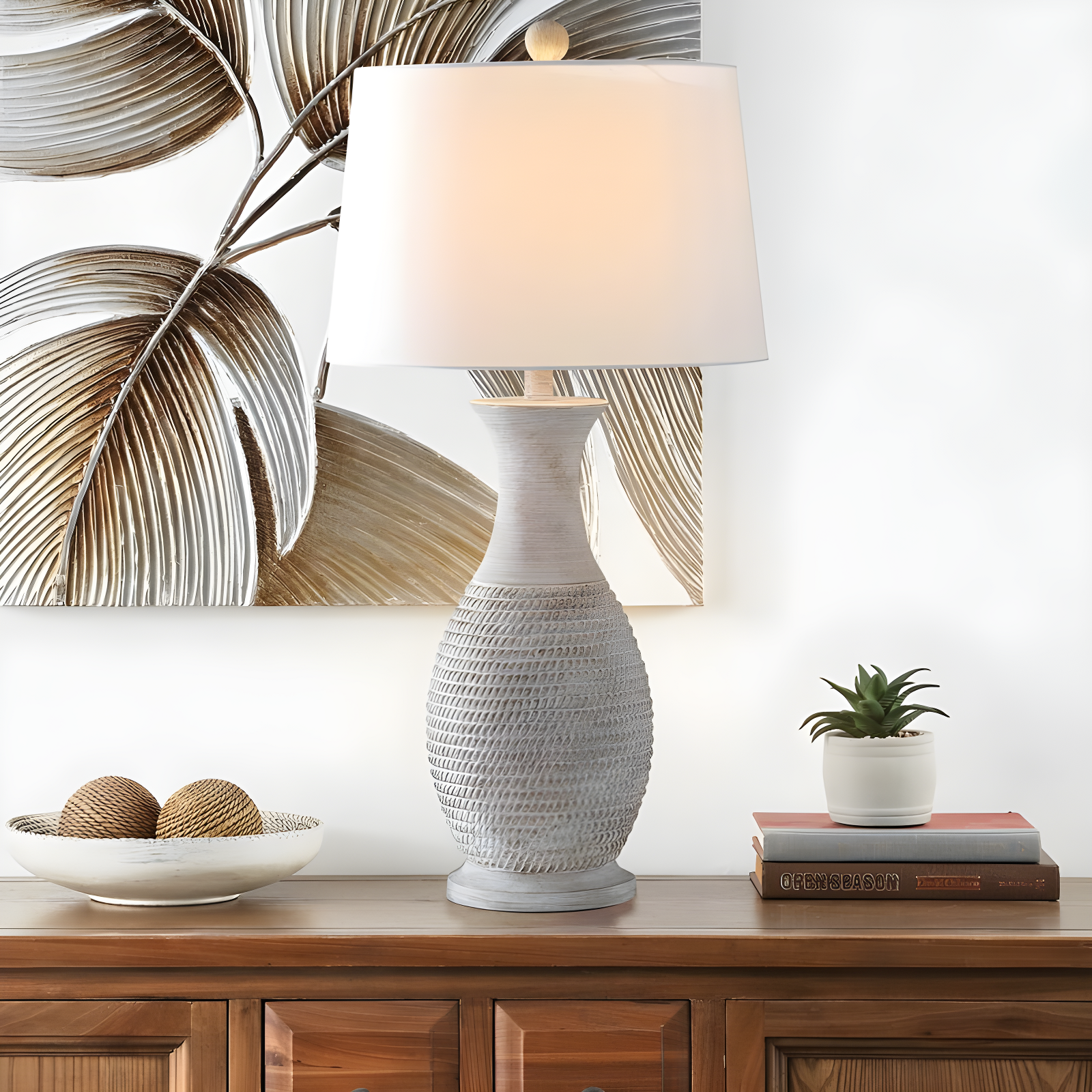 Ophelia & Co. Plath Resin Table Lamp (Set of 2)