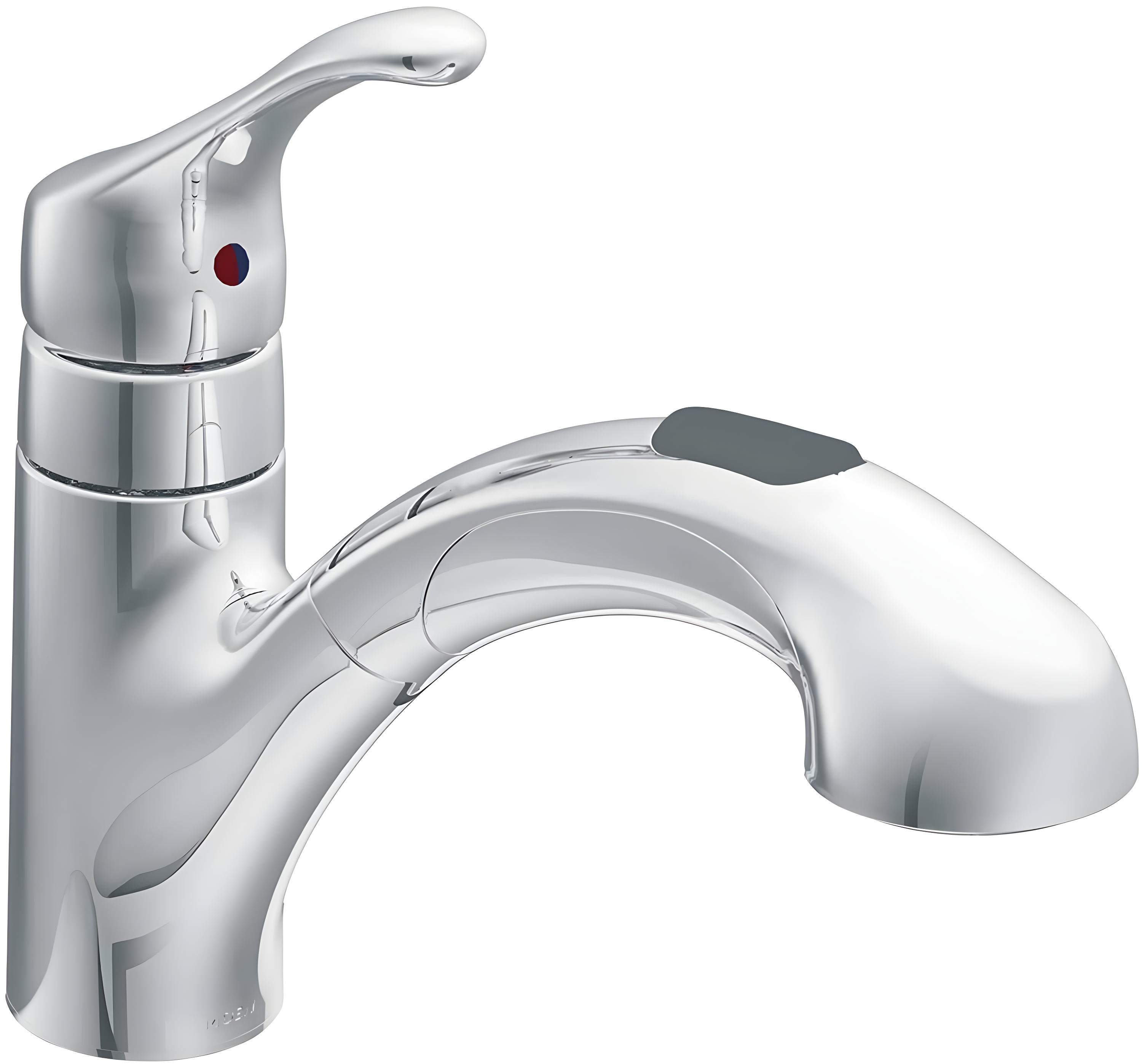 MOEN Renzo Spot Resist Stainless 9 in. H Pull Out Sprayer Kitchen Faucet with 360° Spout Swivel and PowerClean