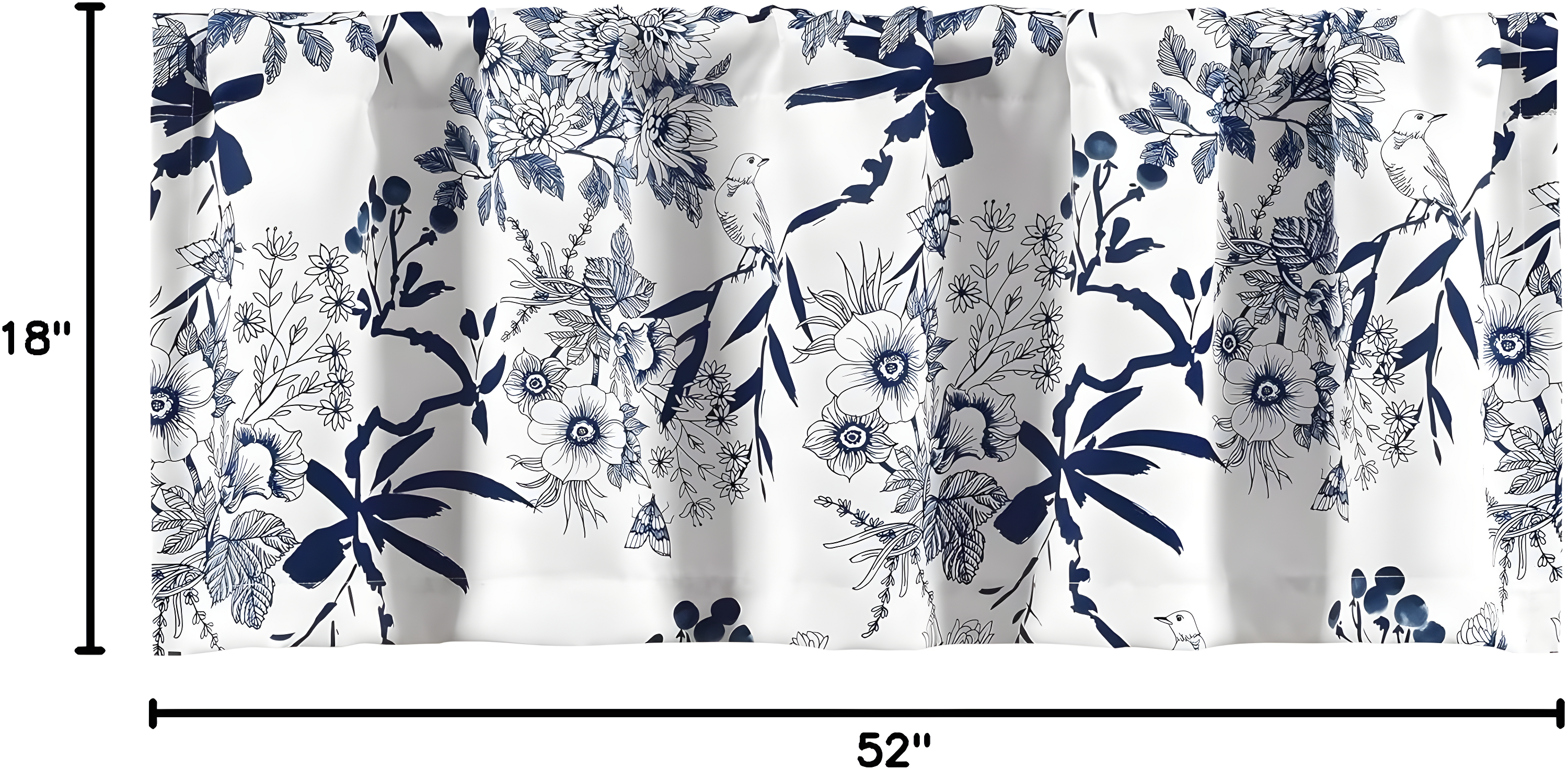 Lush Decor Botanical Garden Floral Tailored 52'' W Window Valance