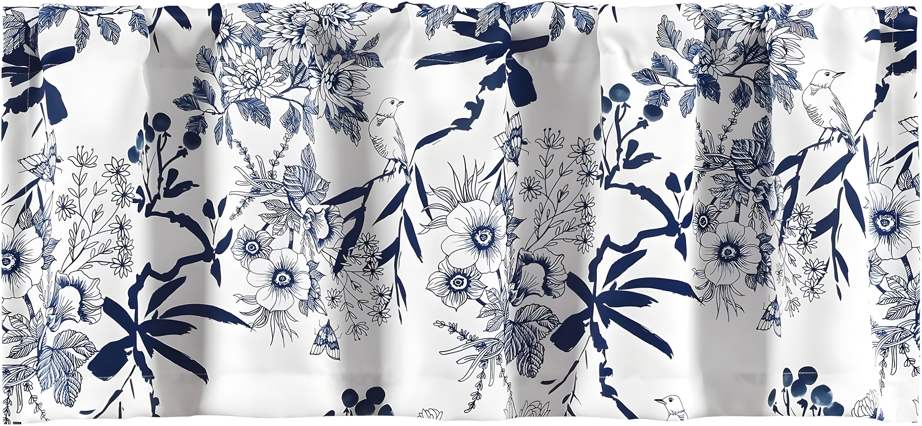 Lush Decor Botanical Garden Floral Tailored 52'' W Window Valance