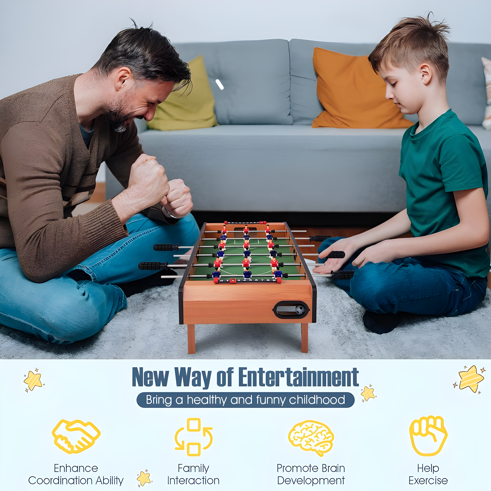 Costway 27'' Foosball Table Competition Game Room Soccer football Sports Indoor w/ Legs