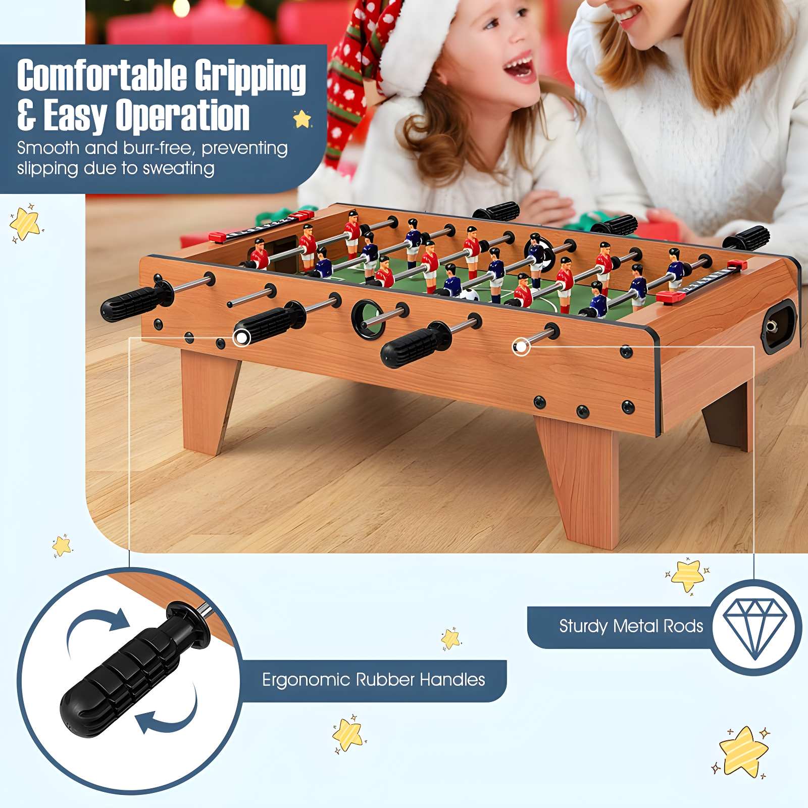 Costway 27'' Foosball Table Competition Game Room Soccer football Sports Indoor w/ Legs