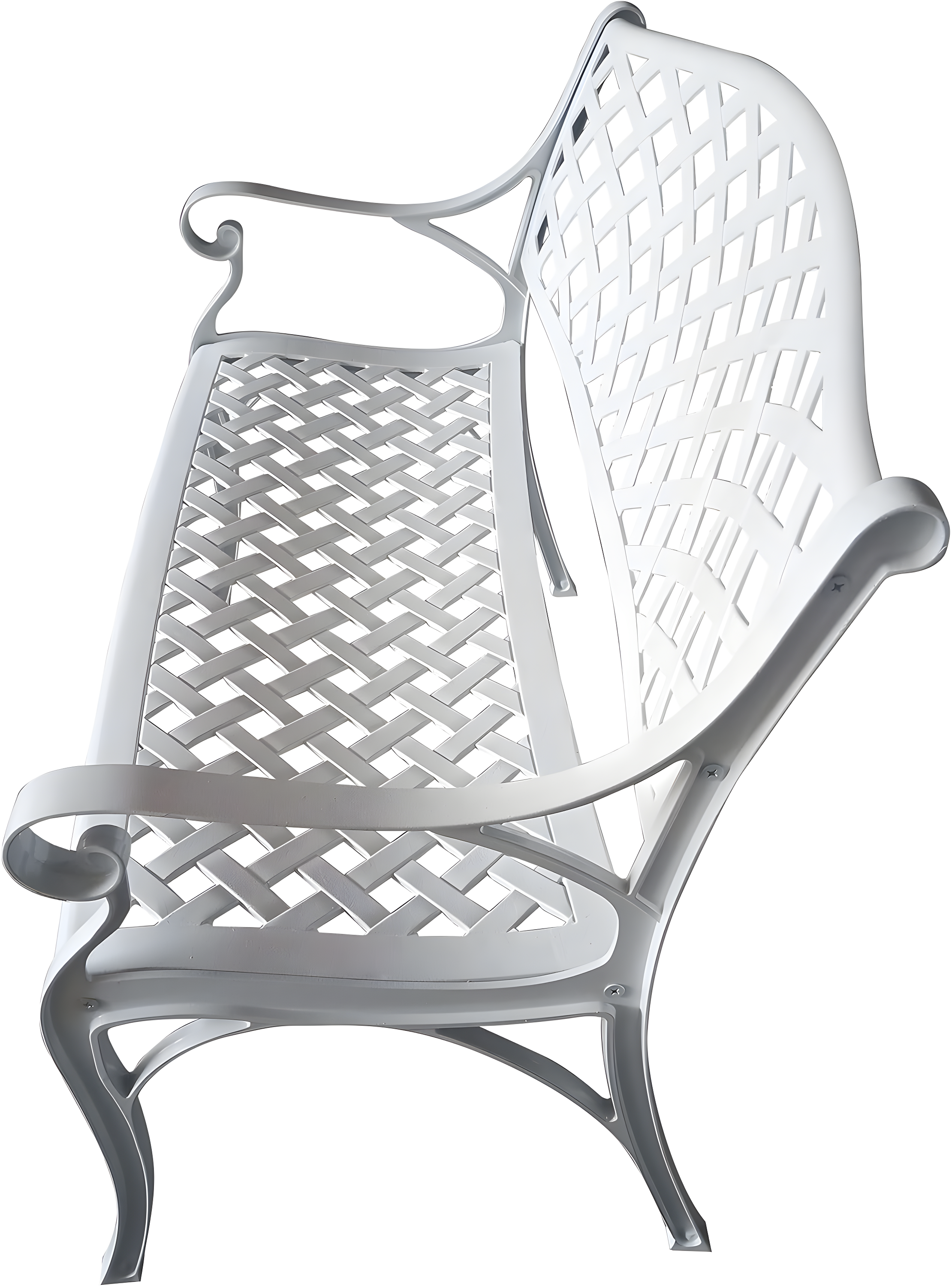 Oakland Living Outdoor Aluminum Modern Black Bronze Grey White Patio Bench Loveseat White