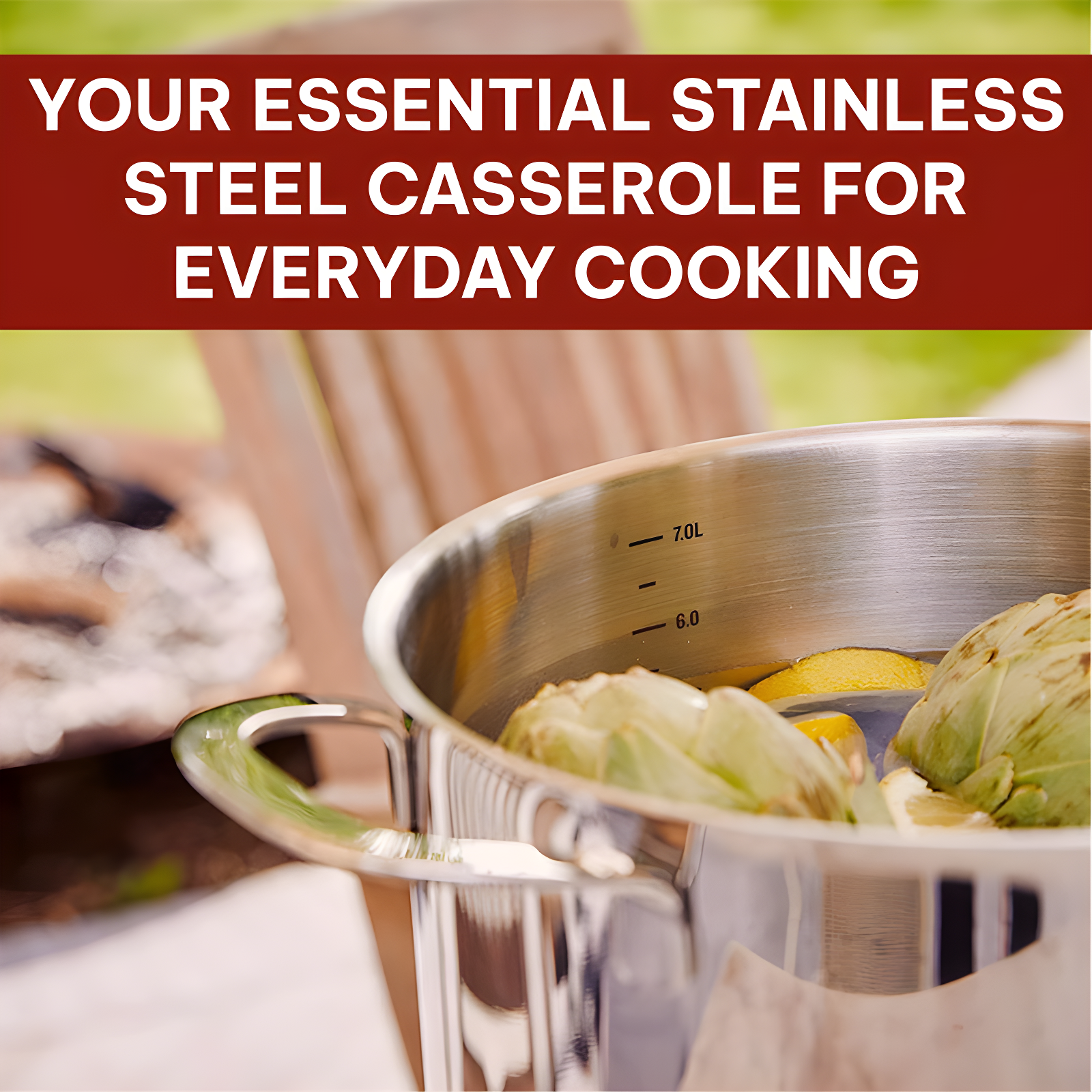 Alva Maestro Stainless Steel Casserole Dish Pot with Lid Non Toxic Soup & Stock Pot PFAS, PFOA & PFTE Free, Kitchen Pot, Pasta Pot, Canning Pot, Induction Safe, Add to Your Pots and Pans Set