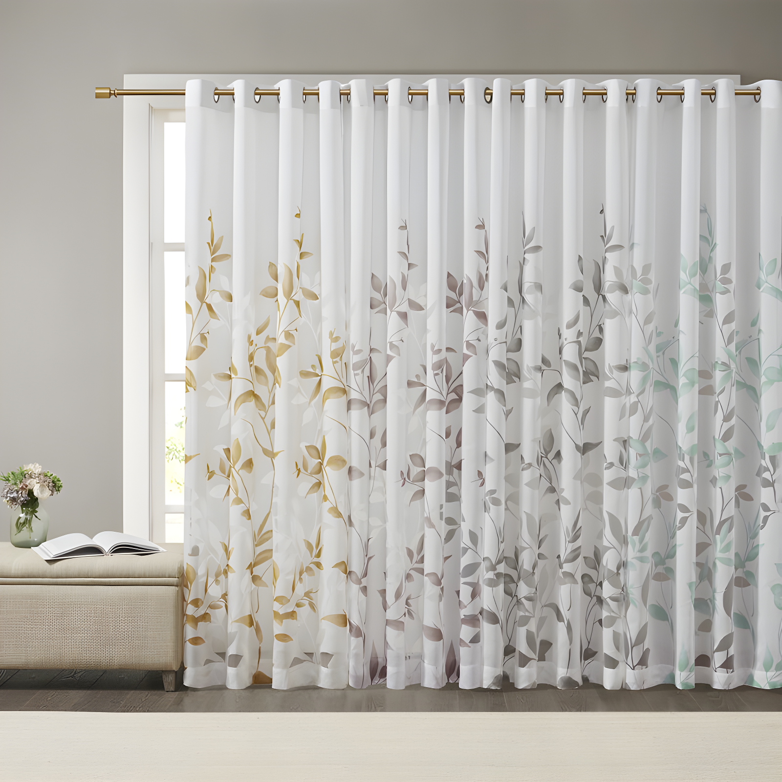 Cecily Burnout Printed Curtain Panel Pair (Set of 2)