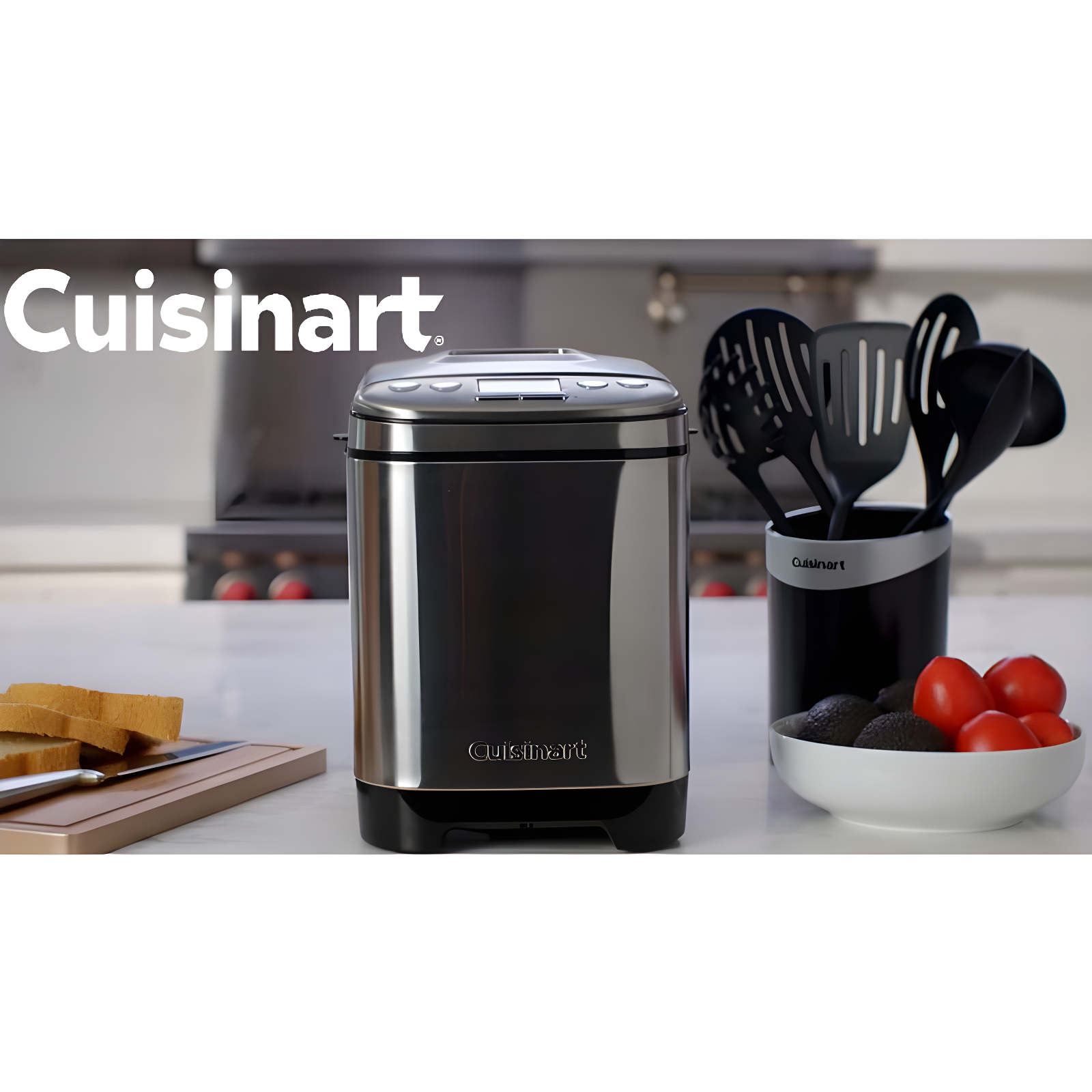 Cuisinart Bread Maker Machine, Compact and Automatic, Customizable Settings, Up to 2lb Loaves