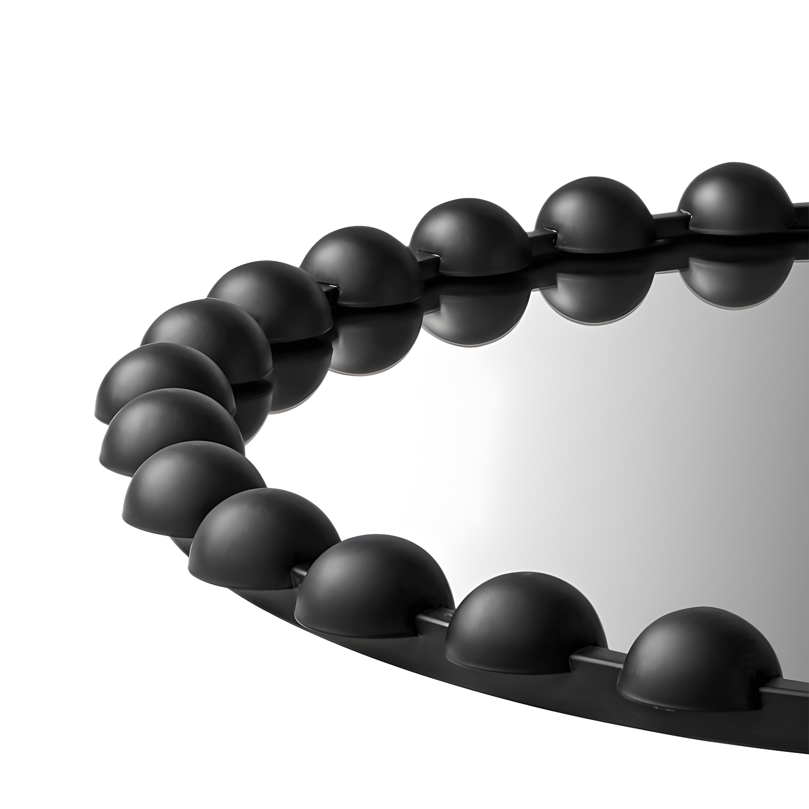Marlowe Beaded Round Metal Wall Mirror