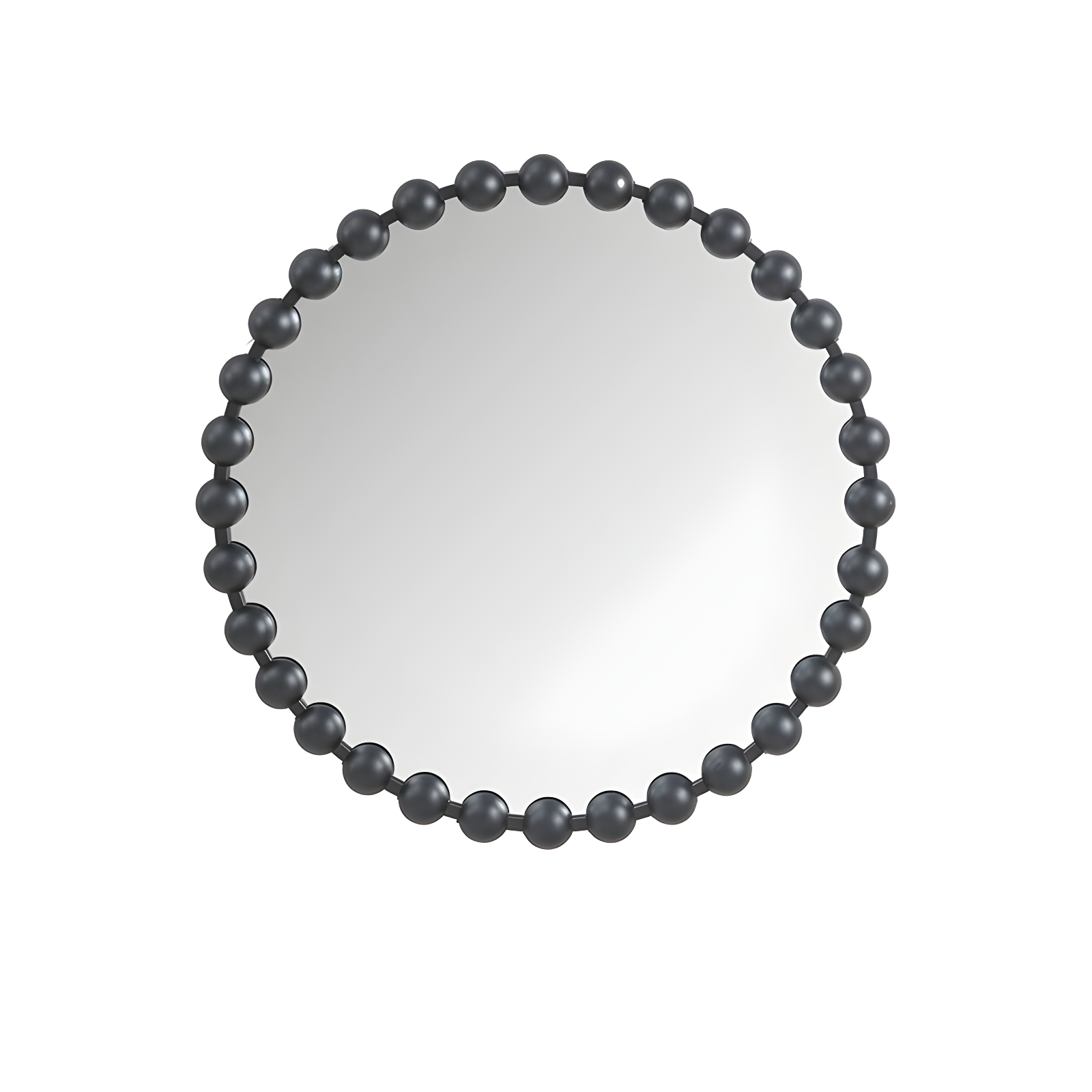 Marlowe Beaded Round Metal Wall Mirror