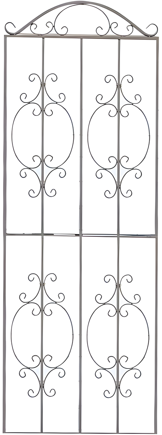 Plow & Hearth Montebello 109'' H x 32'' W Iron Gothic Trellis