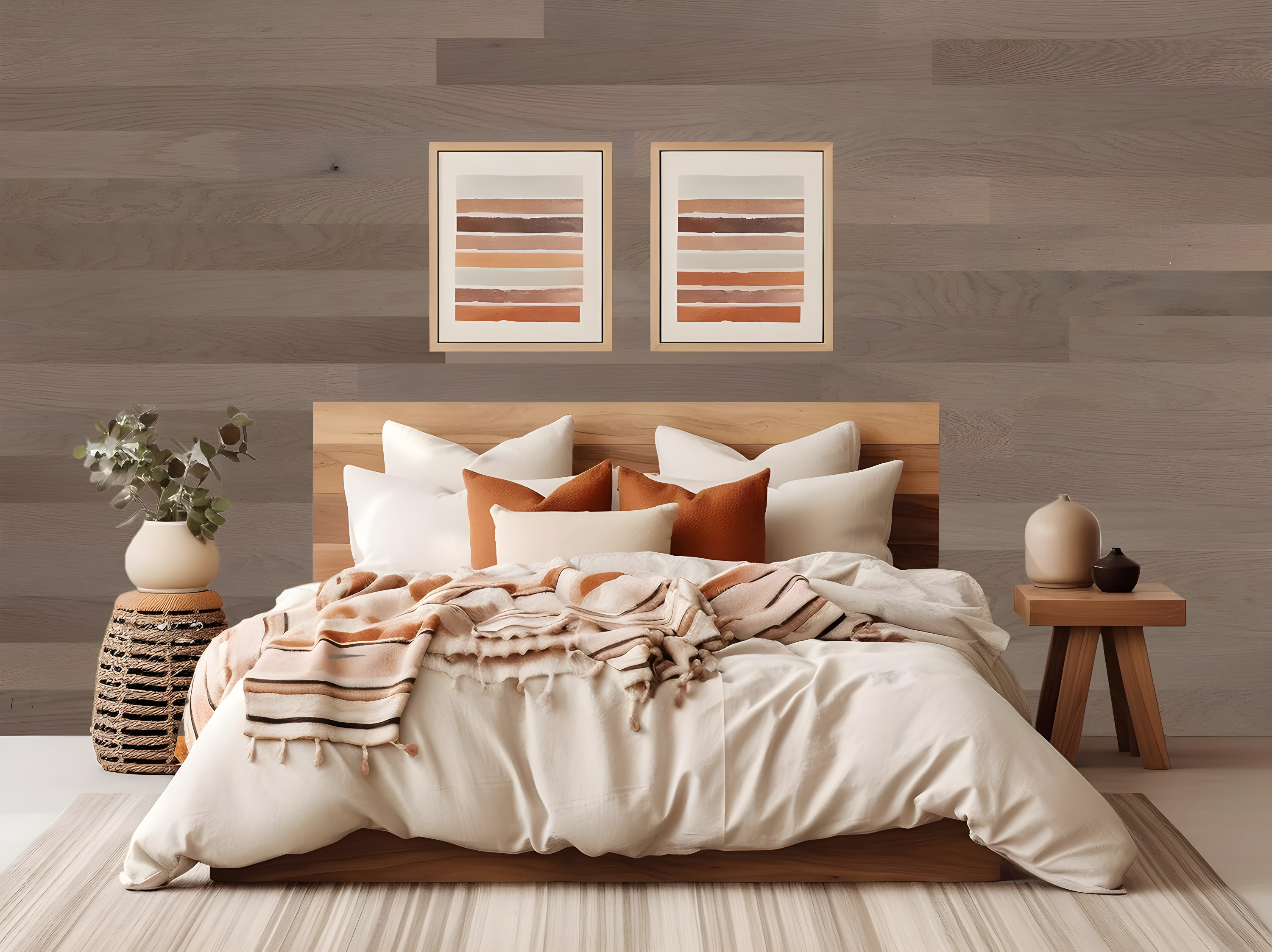 TIMBERCHiC 100% Wood Wall Planks - Made in USA - Peel-and-Stick Wall Panels for Interior Decor - Premium Smooth Finish - DIY Adhesive Wall Panels, Slate (4" x 20 Sq Ft)