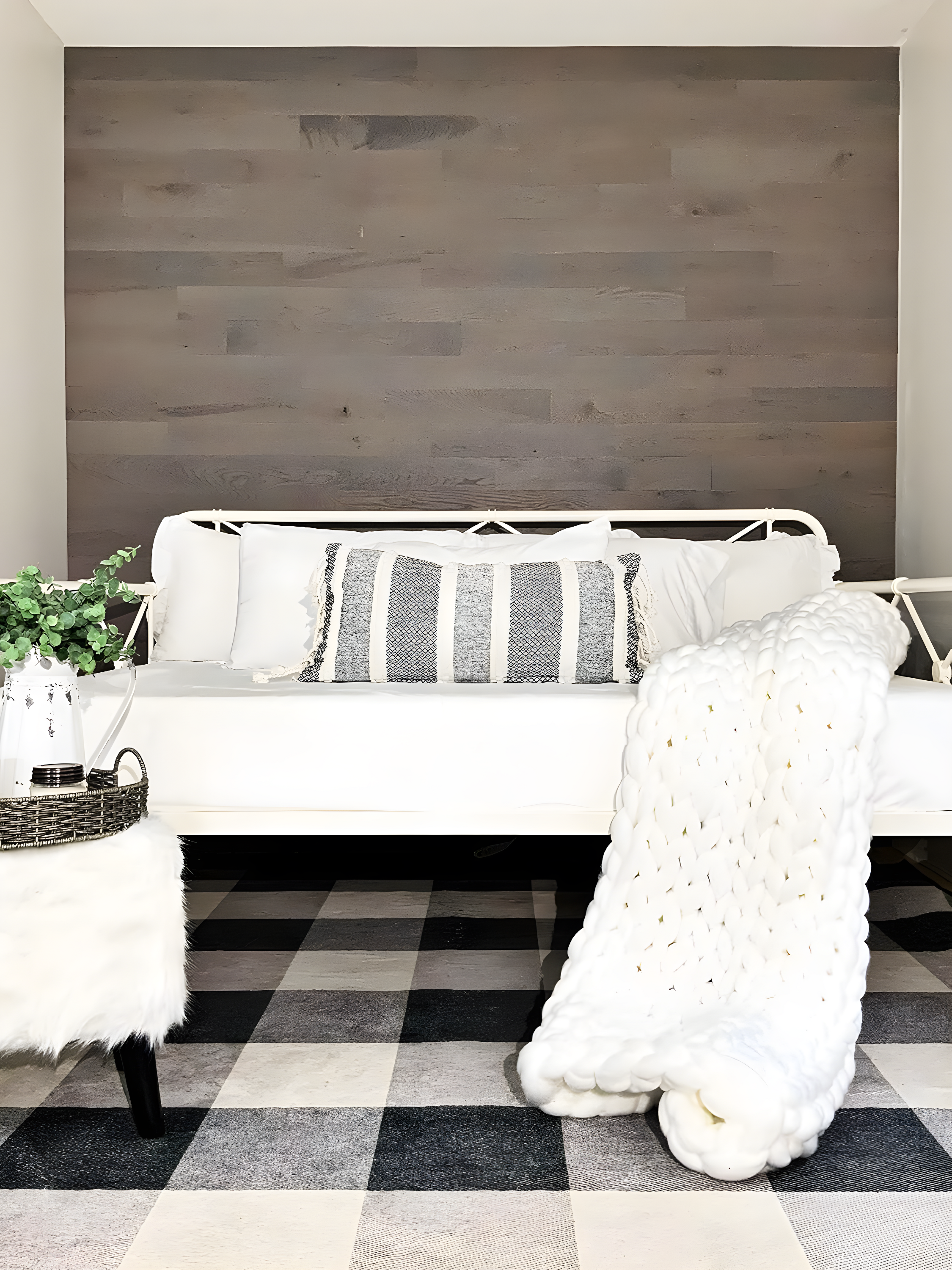 TIMBERCHiC 100% Wood Wall Planks - Made in USA - Peel-and-Stick Wall Panels for Interior Decor - Premium Smooth Finish - DIY Adhesive Wall Panels, Slate (4" x 20 Sq Ft)