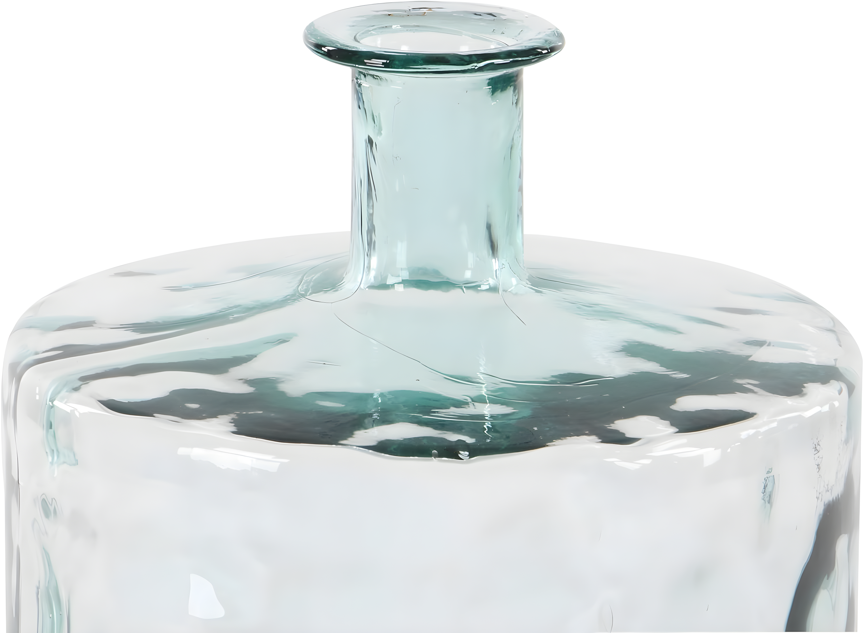 DecMode 17" Handmade Spanish Light Blue Recycled Glass Vase