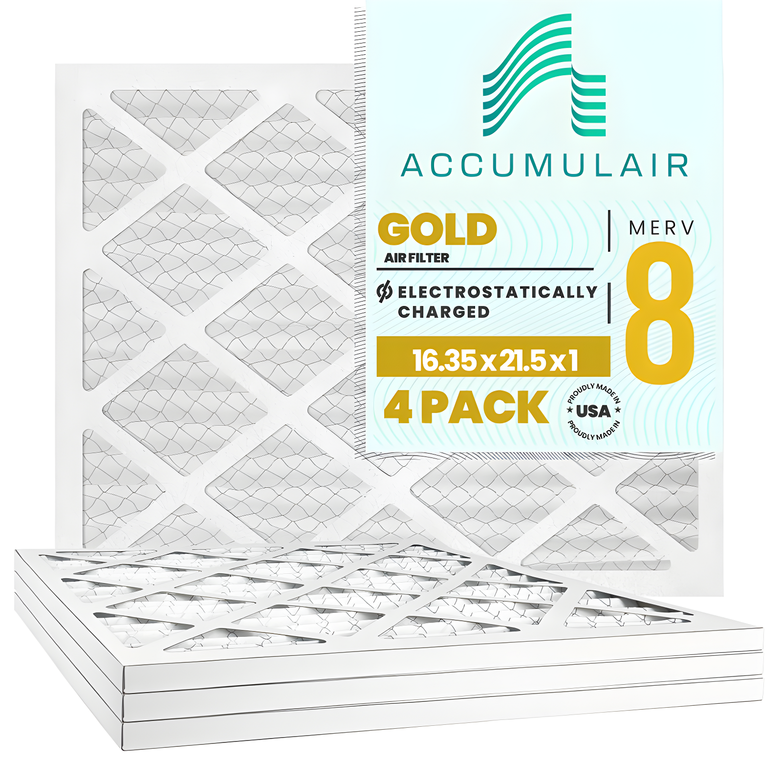 Accumulair Universal Air Filter for Air Conditioner (Set of 4)