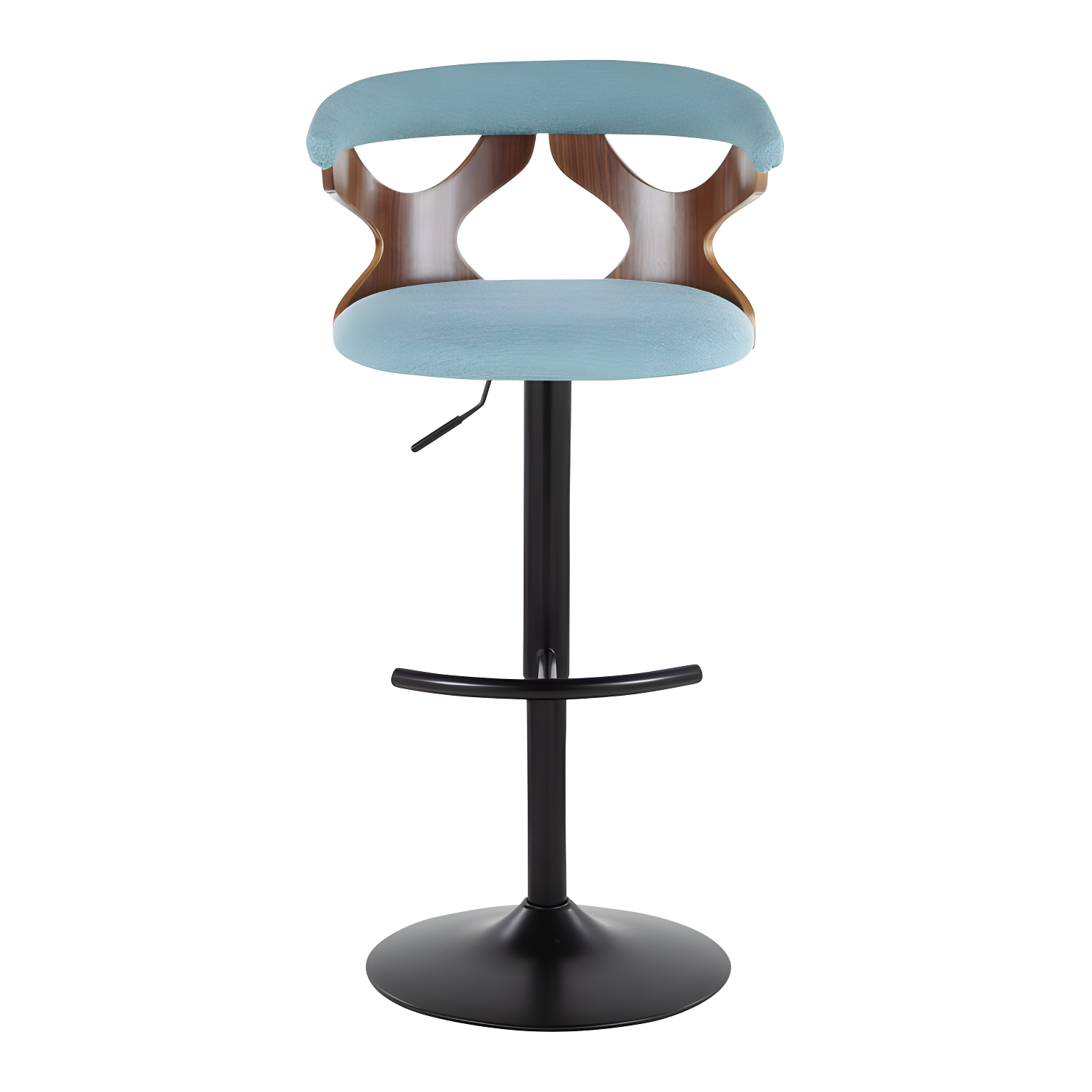 LumiSource Gardenia Swivel Upholstered Adjustable Height Counter Stool with Metal Frame (Set of 2)
