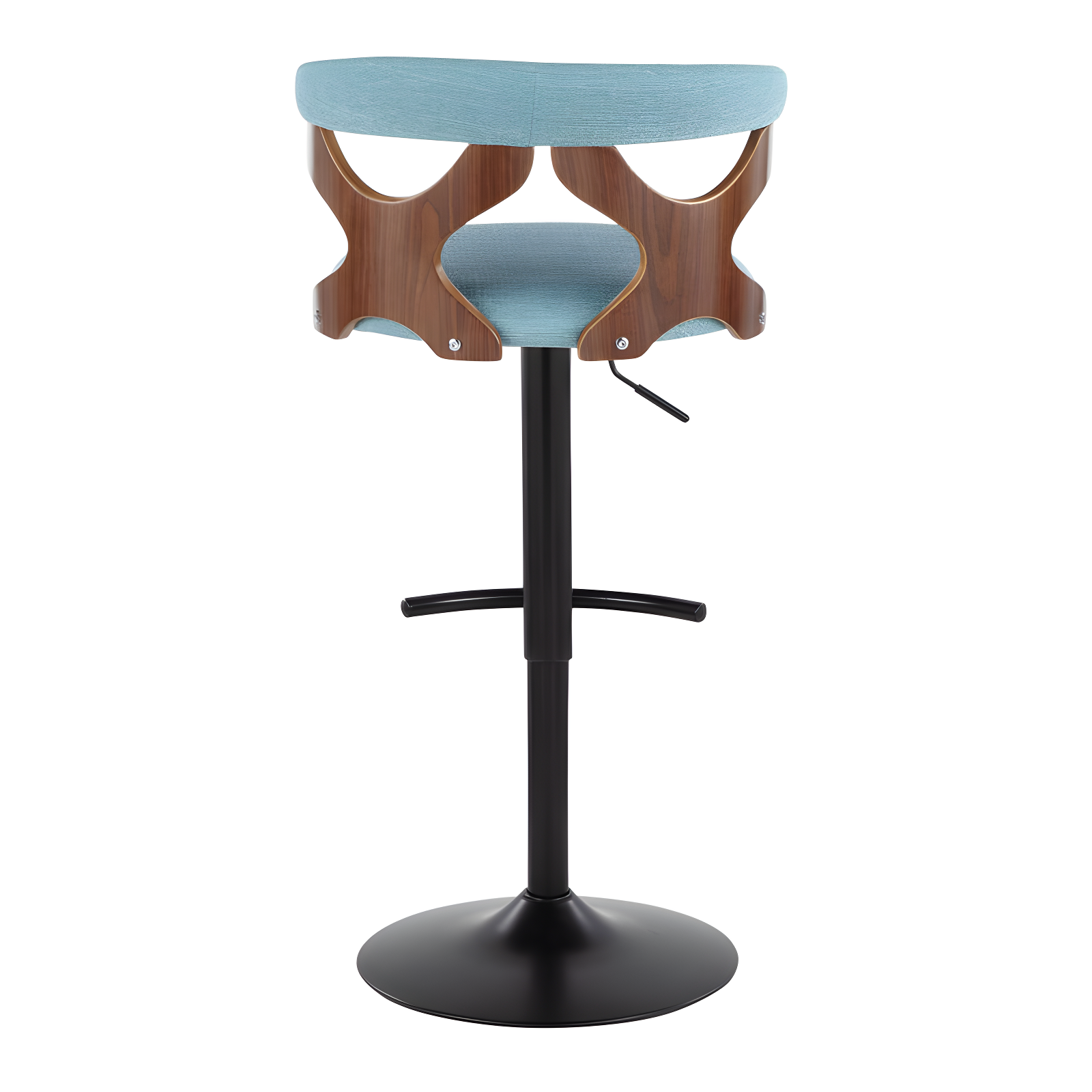 LumiSource Gardenia Swivel Upholstered Adjustable Height Counter Stool with Metal Frame (Set of 2)