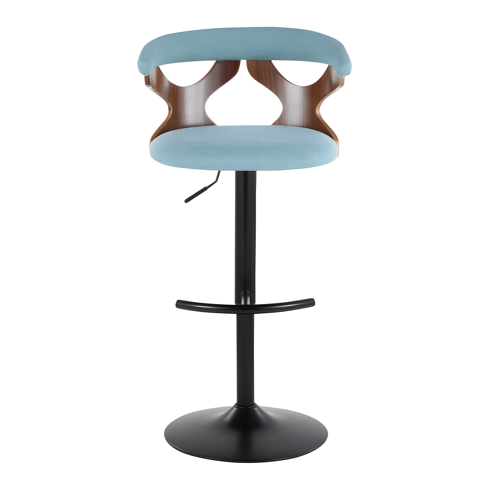 LumiSource Gardenia Swivel Upholstered Adjustable Height Counter Stool with Metal Frame (Set of 2)