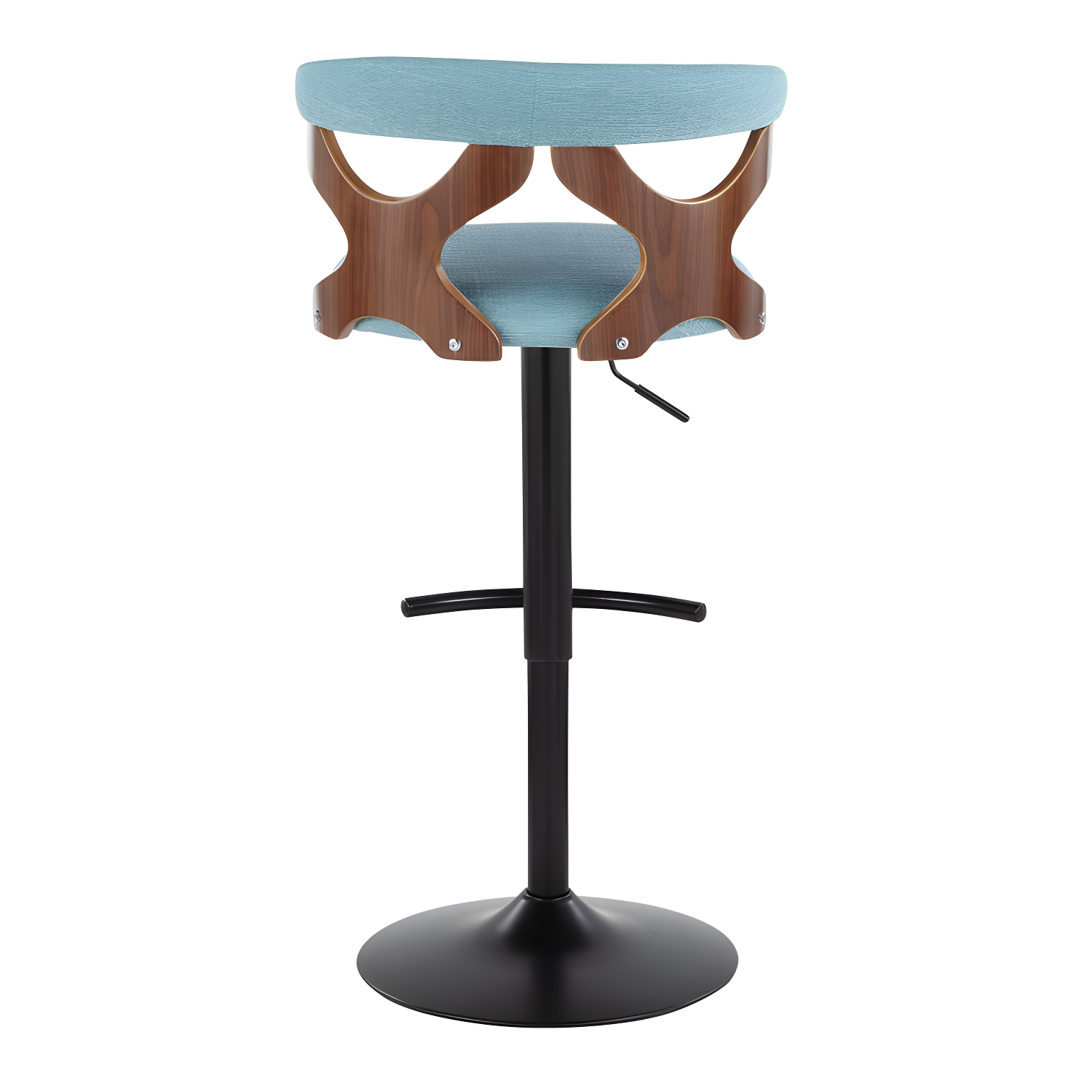 LumiSource Gardenia Swivel Upholstered Adjustable Height Counter Stool with Metal Frame (Set of 2)