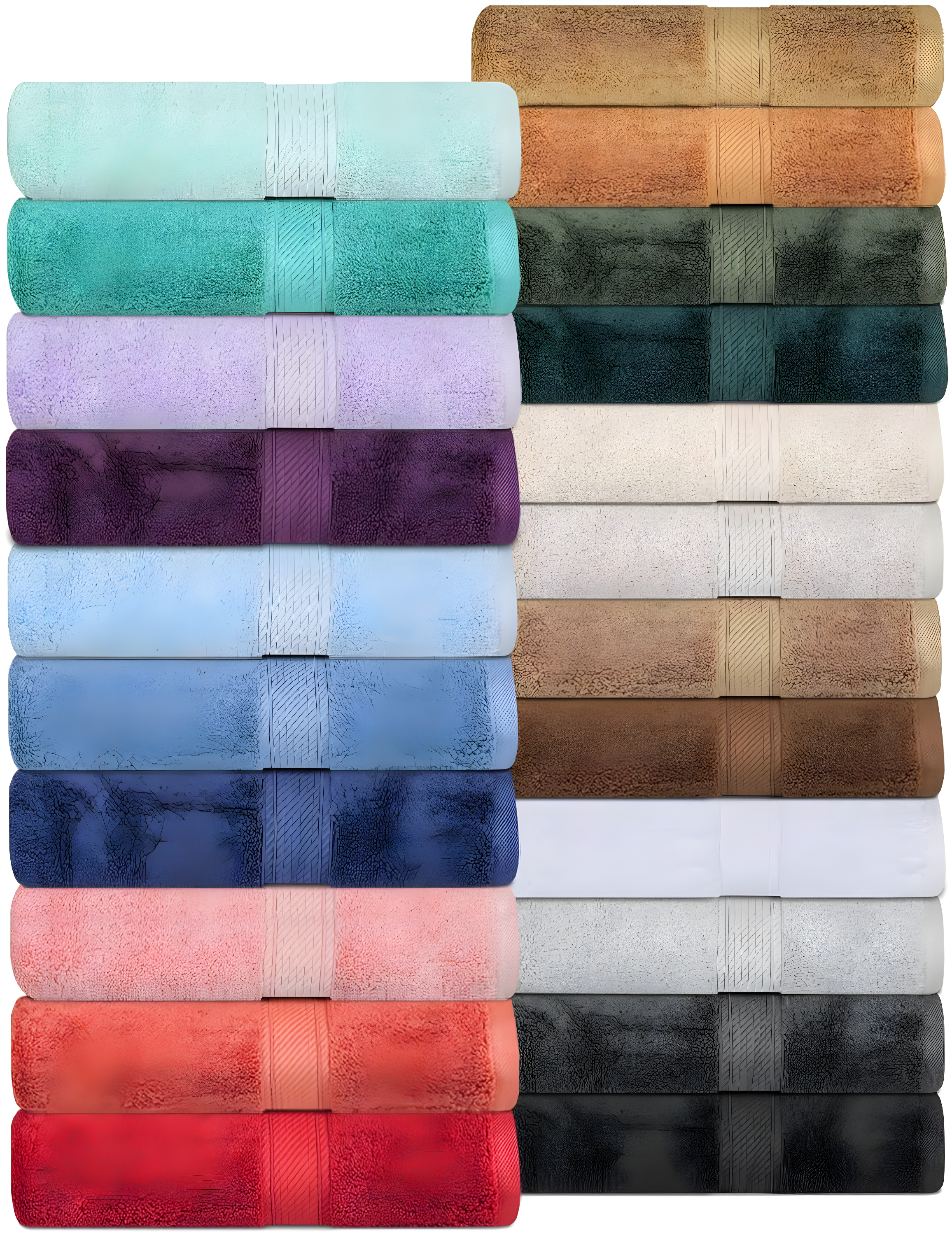 Luxury Cotton Heavyweight Ultra-Plush Bath Towel Set of 2, Silver - Blue Nile Mills