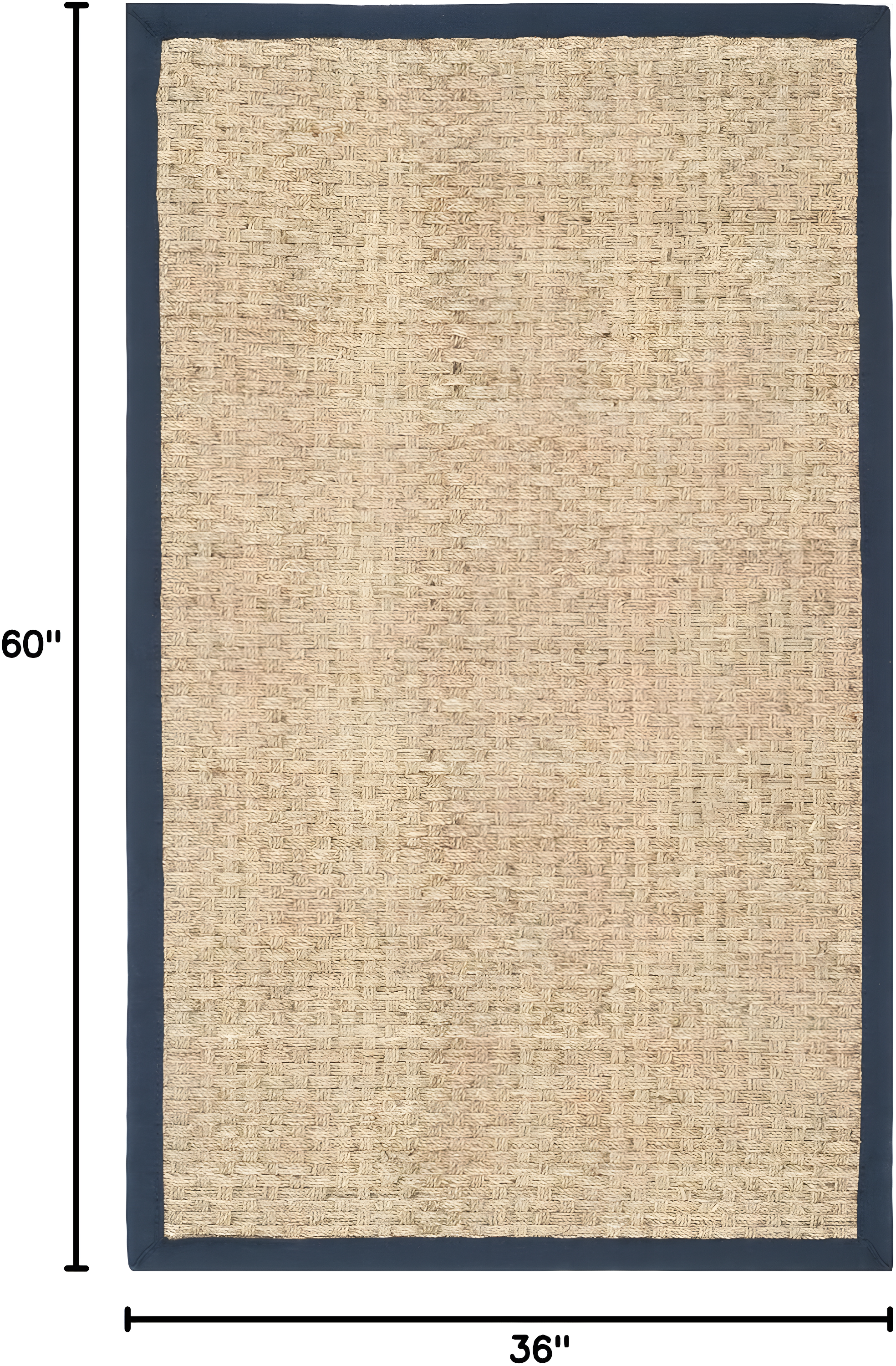 Natural Fiber NF114 Power Loomed Indoor Accent Rug - Natural/Blue - 3'x5' - Safavieh.