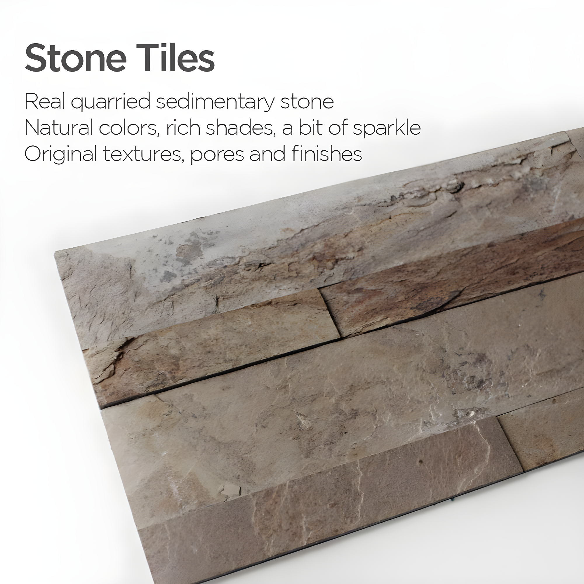 6'' W x 24'' L Natural Stone Peel and Stick Mosaic Tile