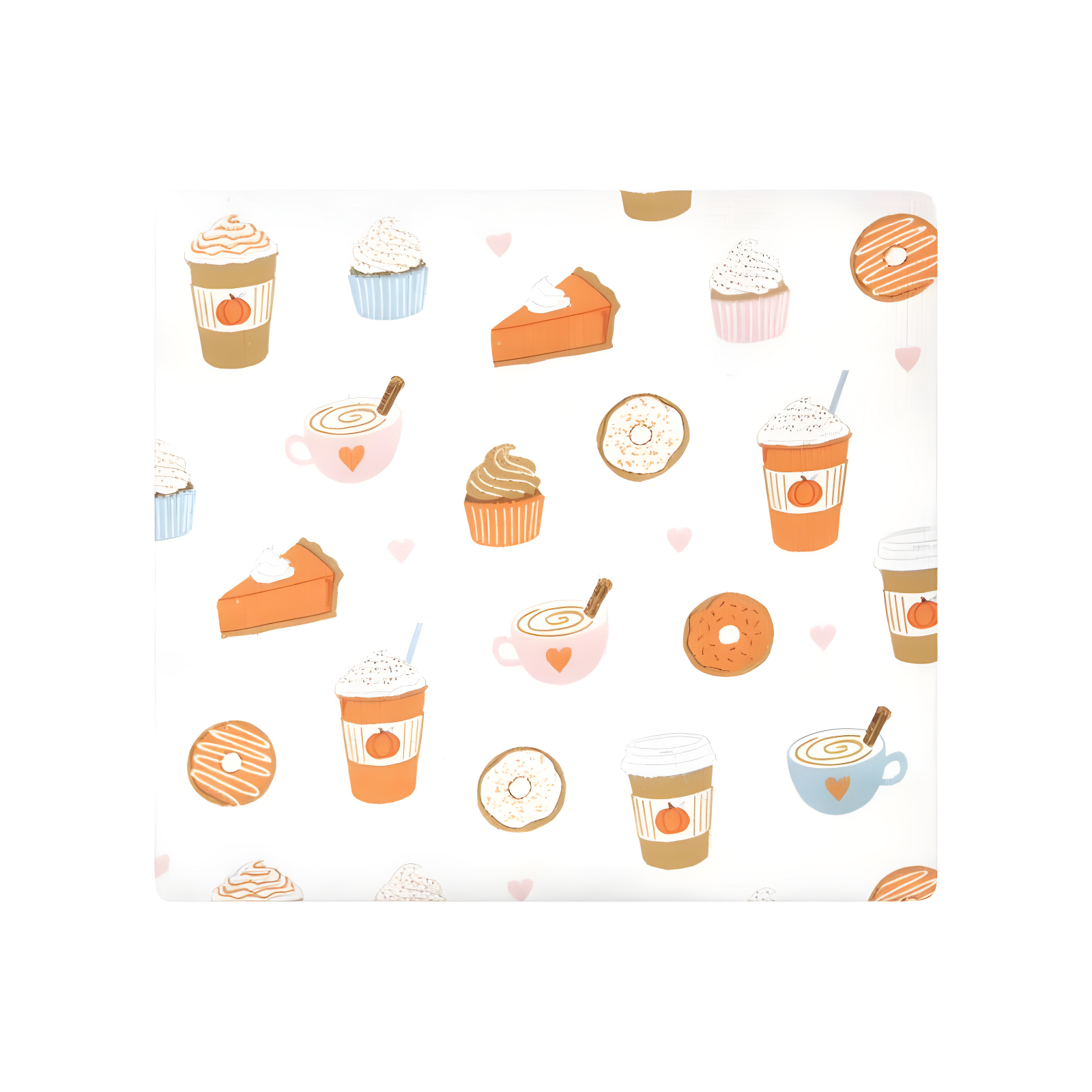 Hudson Baby Infant Girl Cotton Flannel Receiving Blankets, Pumpkin Spice, One Size