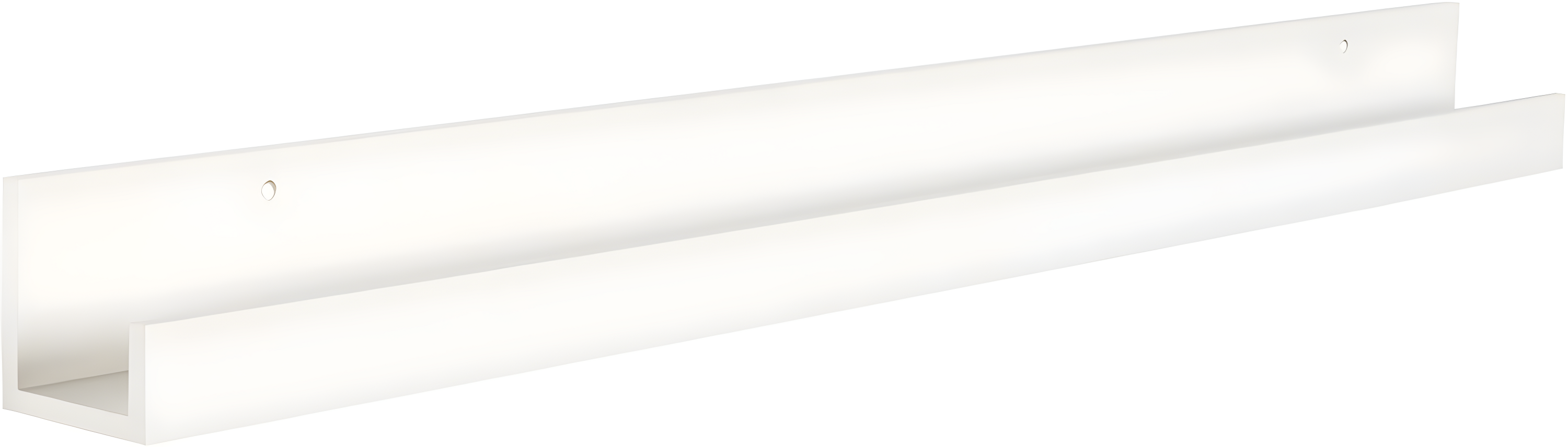 Kate & Laurel All Things Decor 3" x 42" Levie Wooden Picture Ledge Wall Shelf White: No Assembly, Wood Frame, Decorative Storage