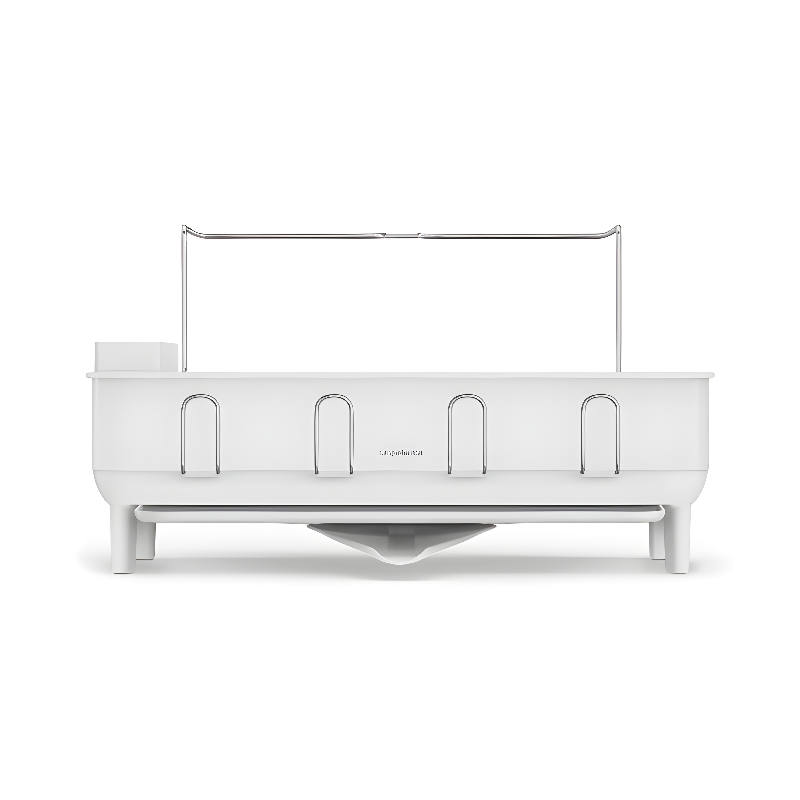 Simplehuman Kitchen Dish Drying Rack, White Steel