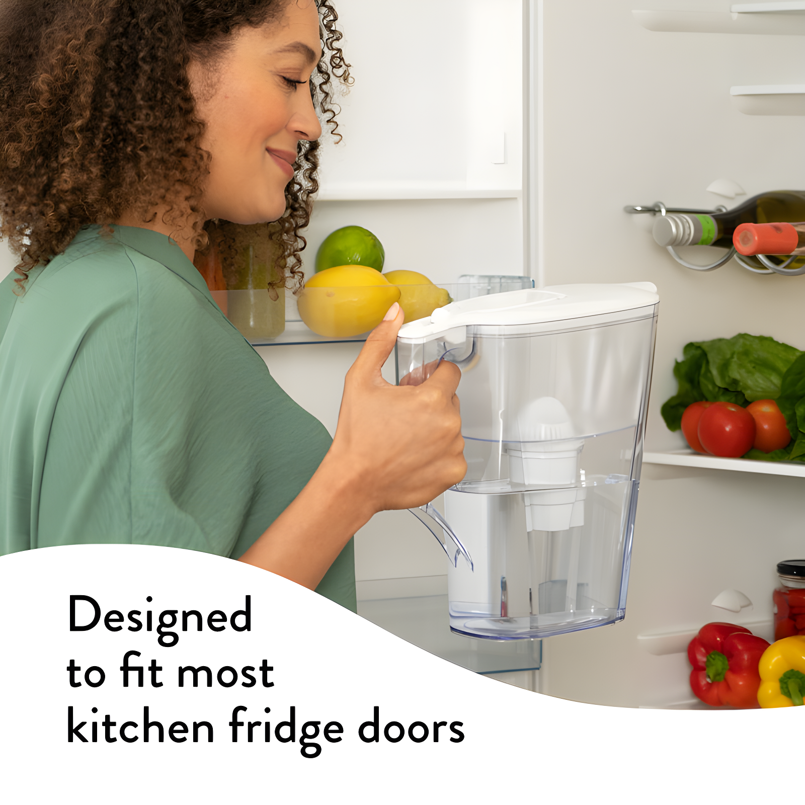 Aqua Optima Aqua Optima Water Filter Pitcher Value Pack For Tap And Drinking Water With 3 Compact  Filter, Bpa Free, Wqa Certified, Liscia Design (white)