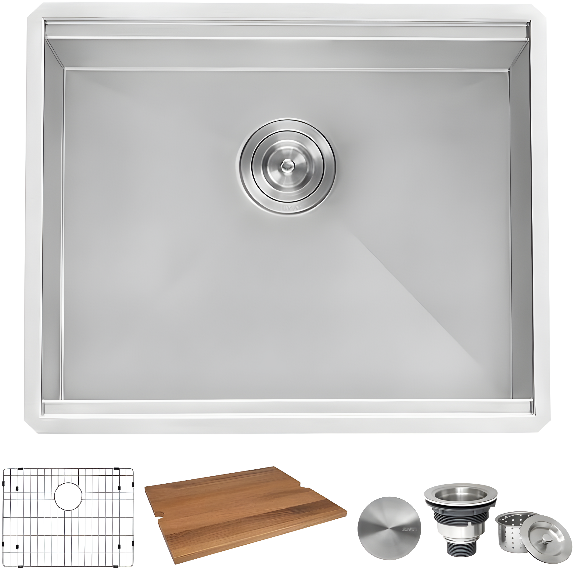 Ruvati RVH8308 Ruvati Workstation Undermount 16 Gauge Stainless Steel Kitchen Sink Single Bowl