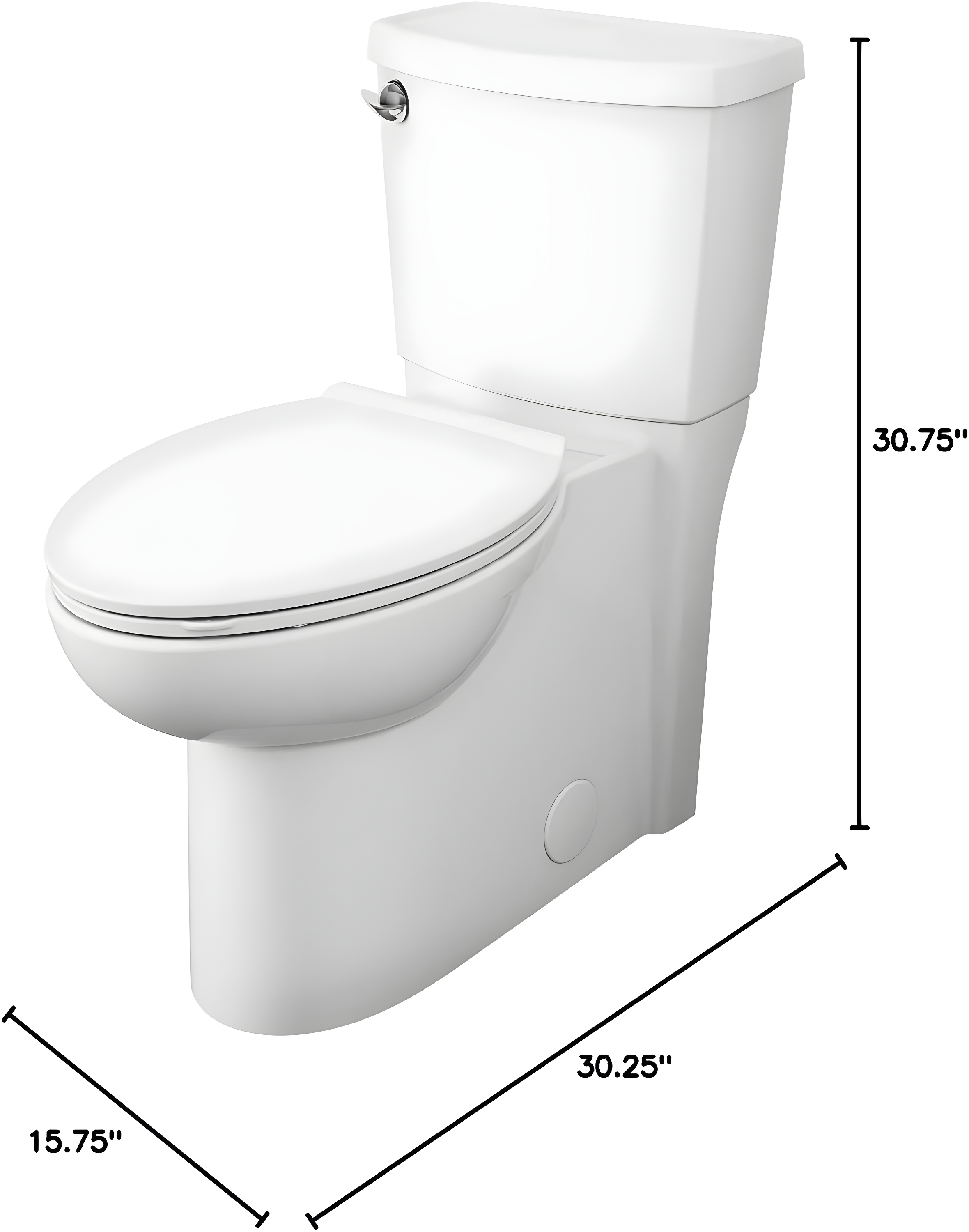 American Standard Cadet 1.28 Gallons GPF Elongated Comfort Height Floor Mounted Two-Piece Toilet (Seat Included)