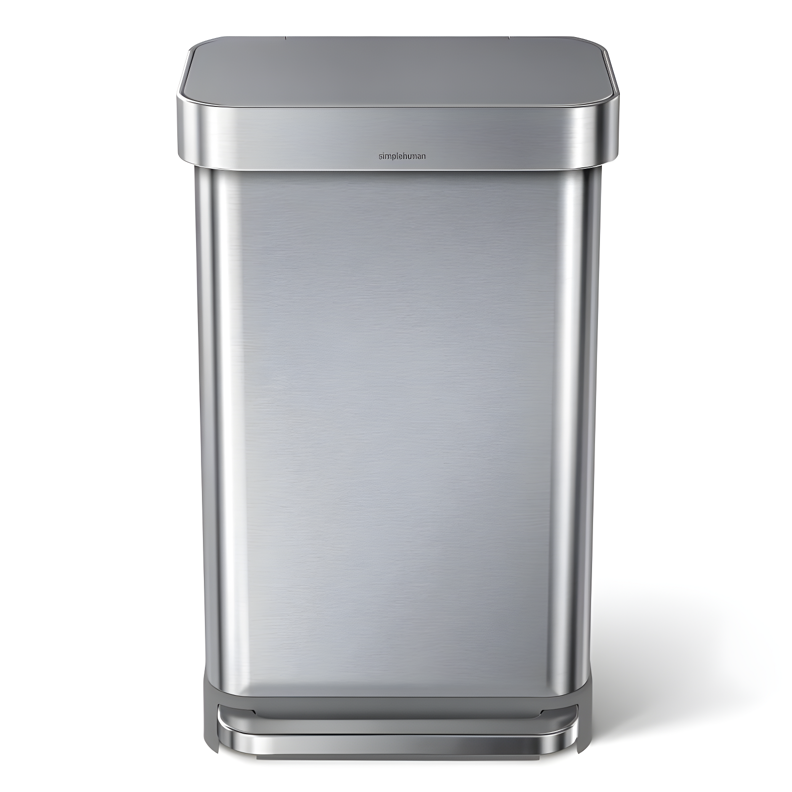 Simplehuman 45 Liter/ 12 Gallon Liter Kitchen Step Trash Can, Brushed Stainless Steel & Plastic Lid