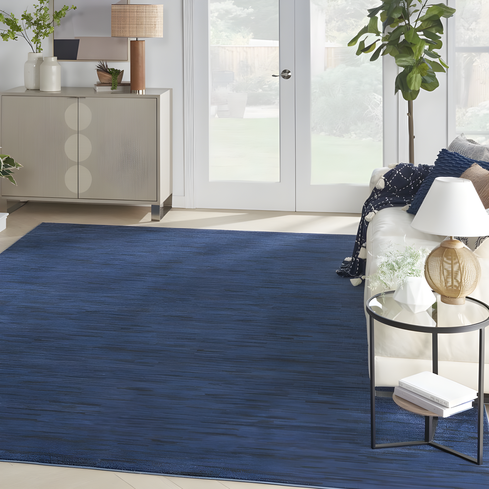 Nourison Nourison Essentials NRE01 Indoor/outdoor Area Rug - Midnight Blue 9' x 12'