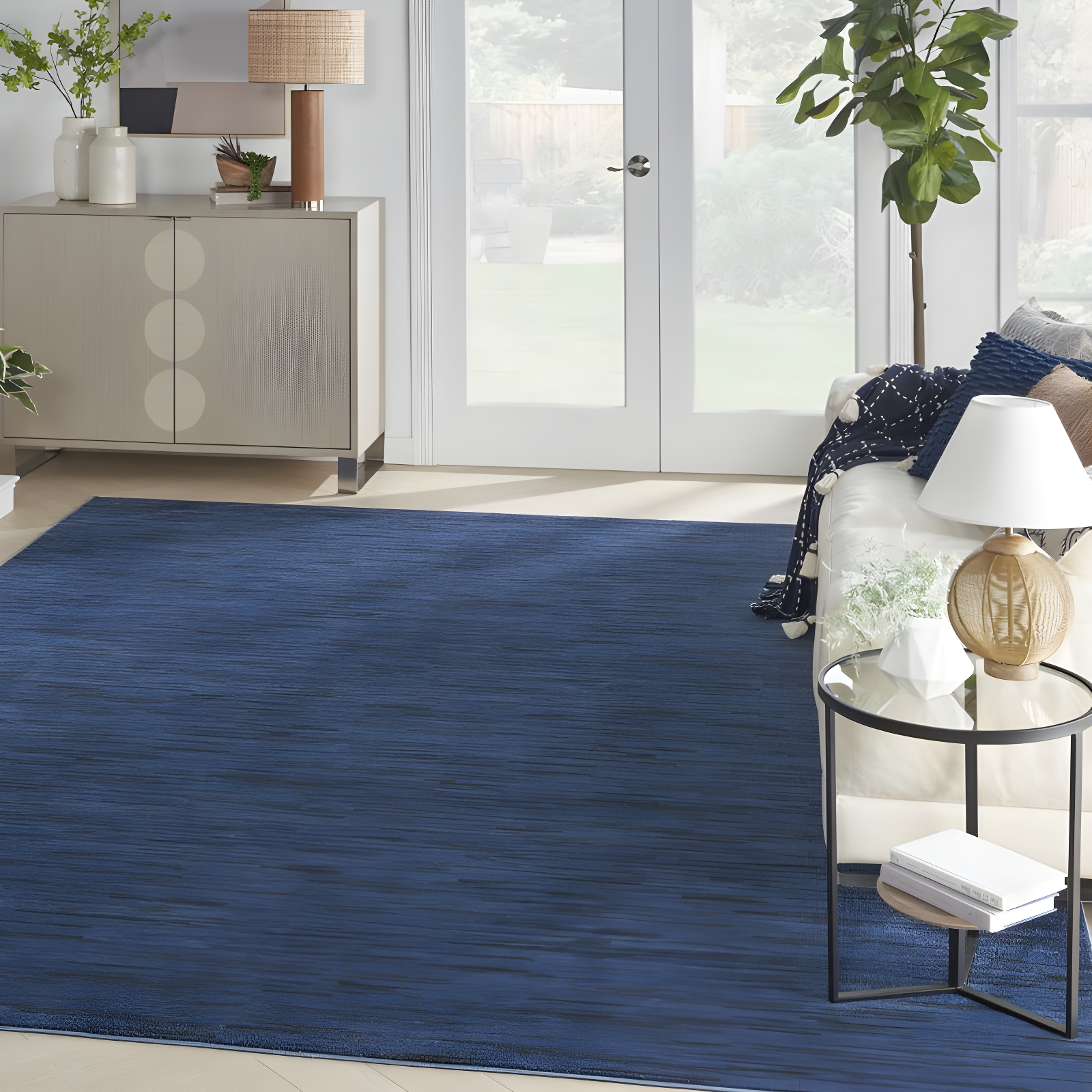 Nourison Nourison Essentials NRE01 Indoor/outdoor Area Rug - Midnight Blue 9' x 12'