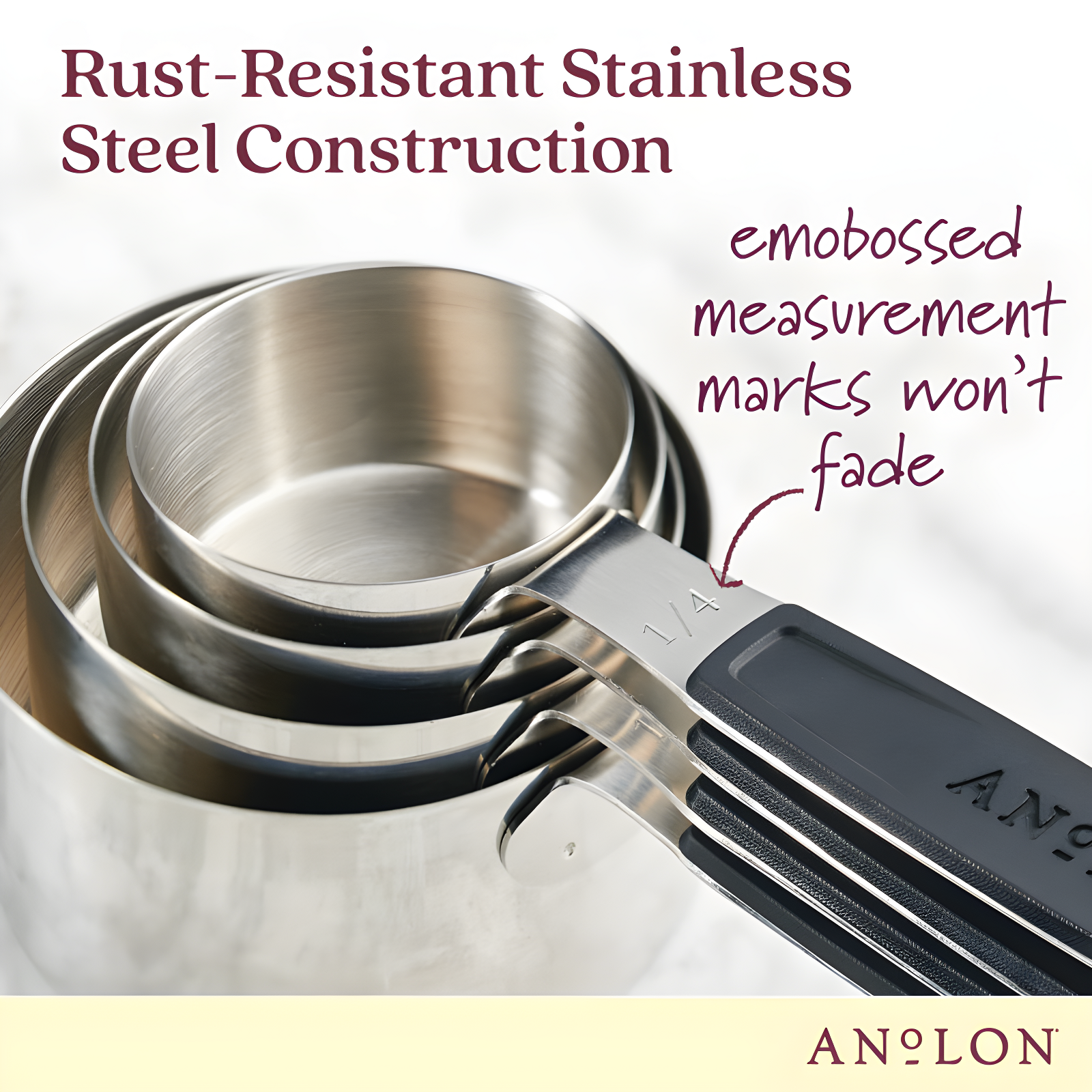 Anolon Anolon Suregrip Magnetic Measuring Cup Set, 4 Piece