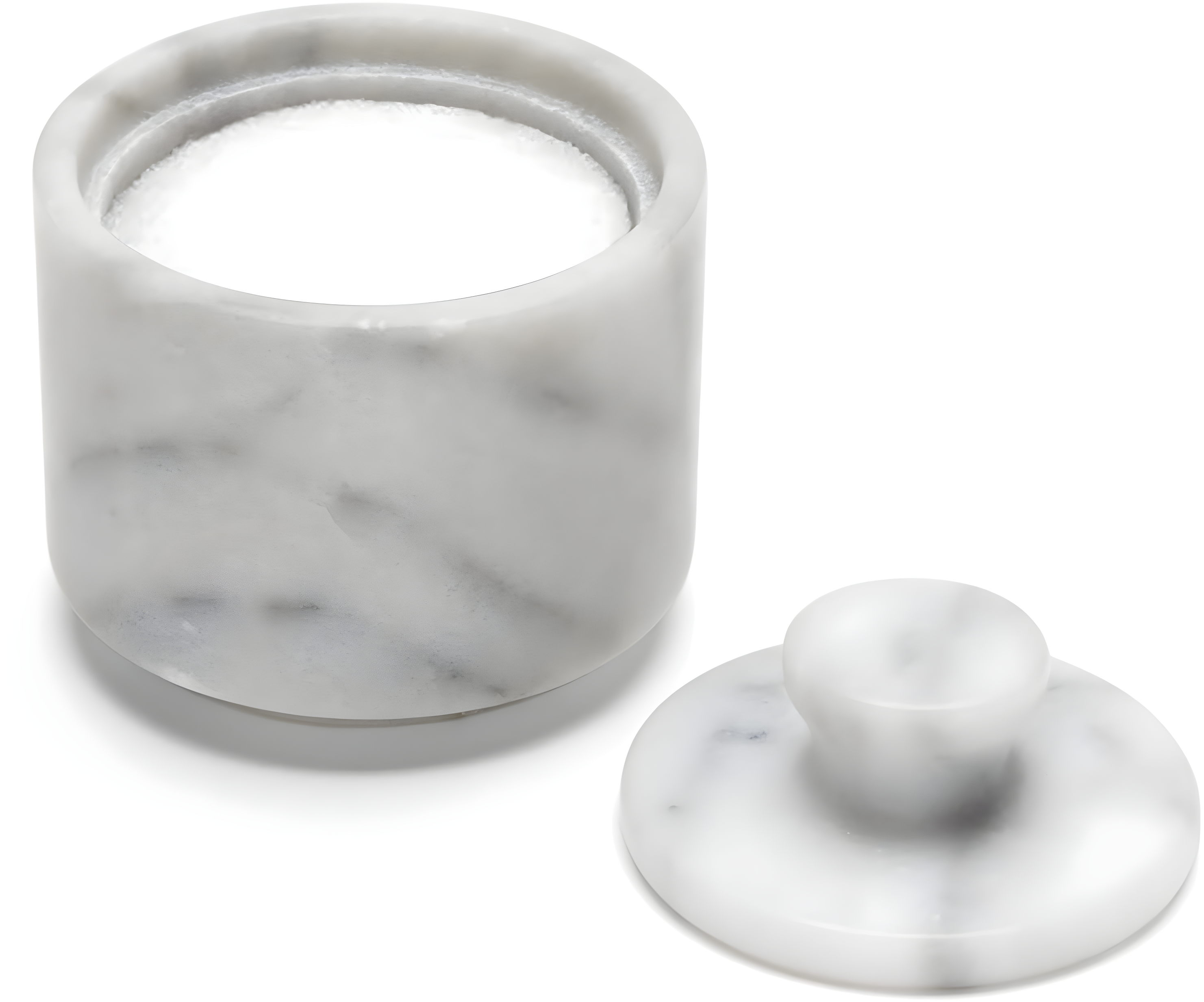 Fox Run Brands Marble Salt Cellar, White