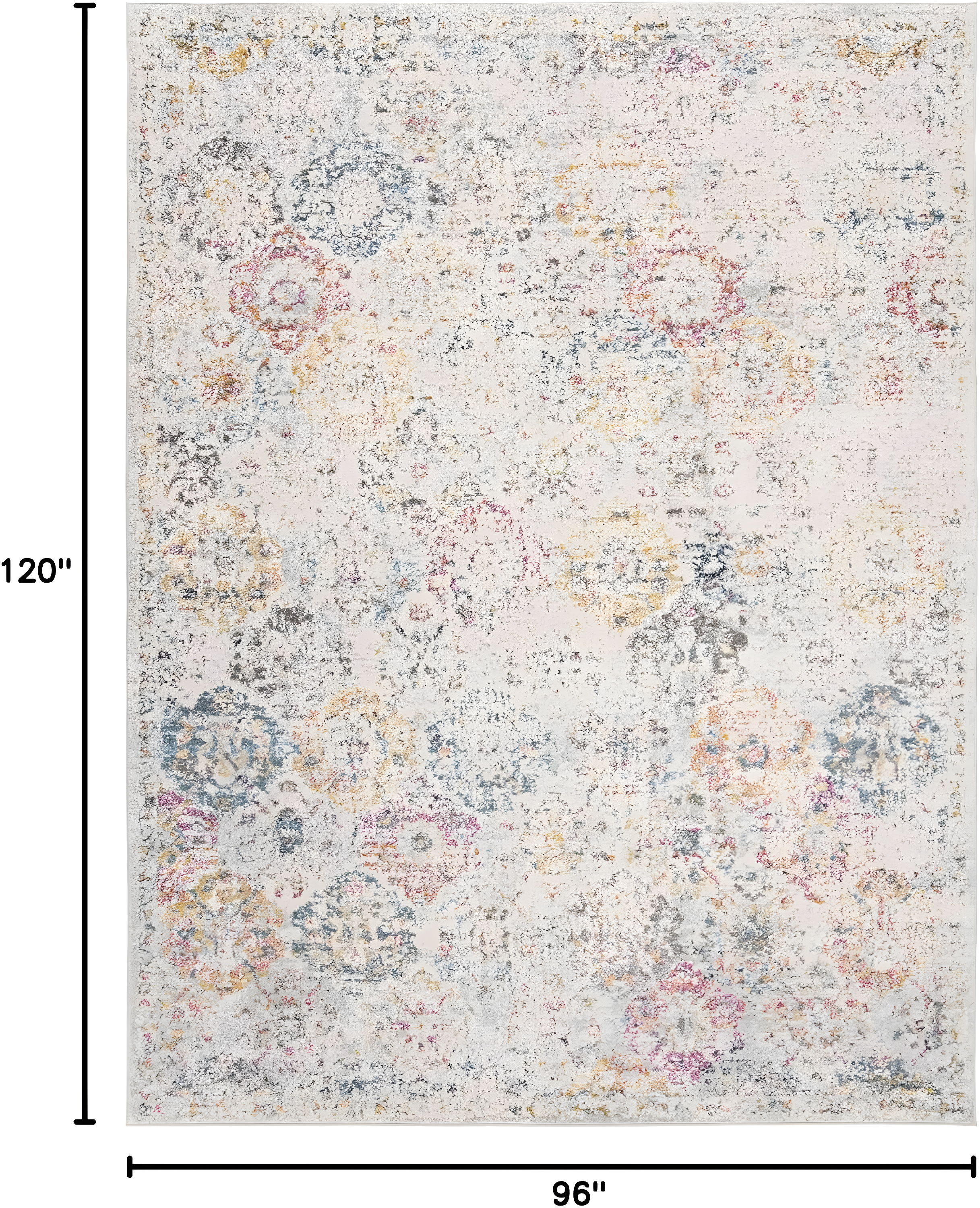 Madison MAD611 Power Loomed Indoor Area Rug - Grey/Gold - 8'x10' - Safavieh